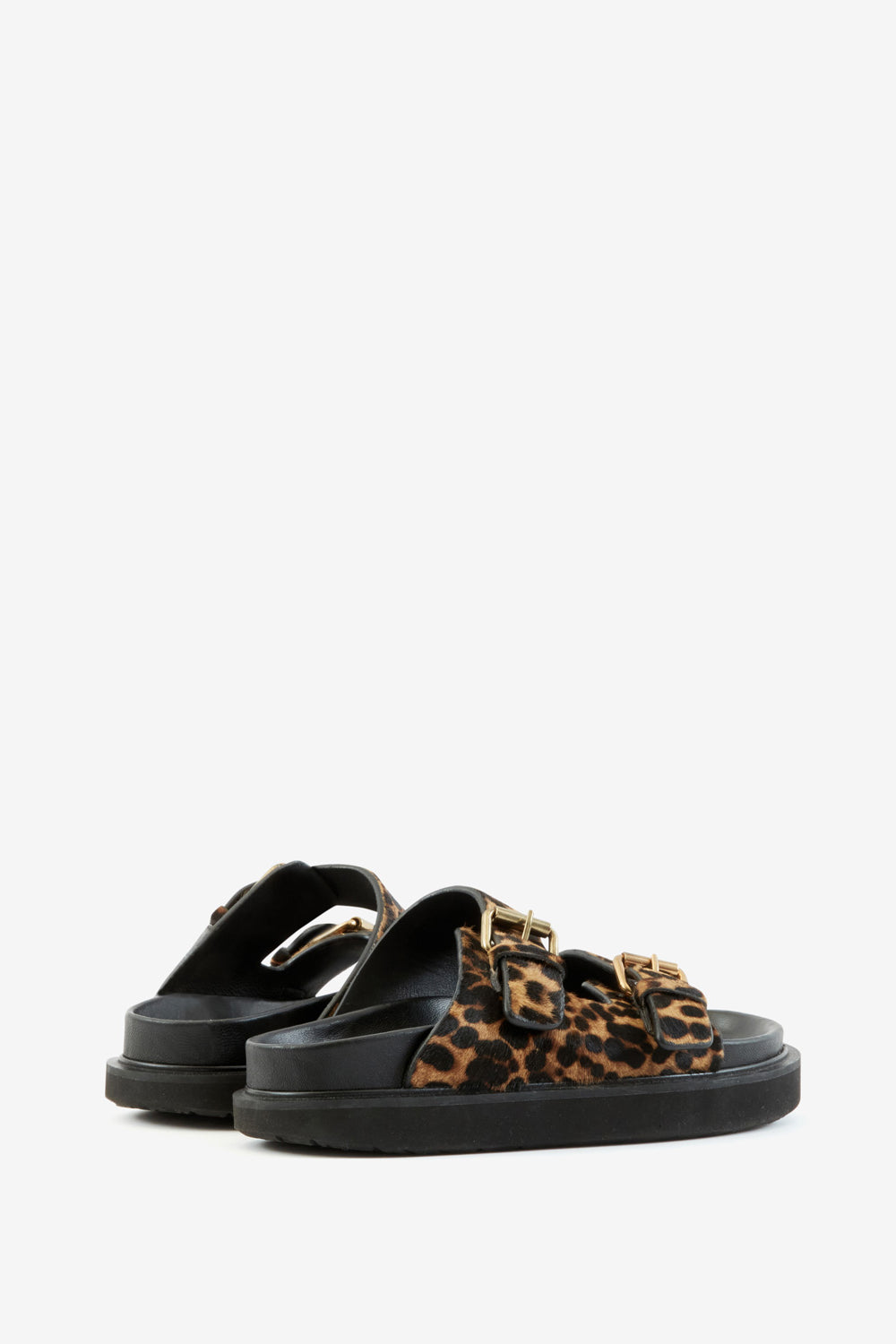 레냐(lennya) 가죽 프린트 플랫 샌들 - Leopard - Woman - 2