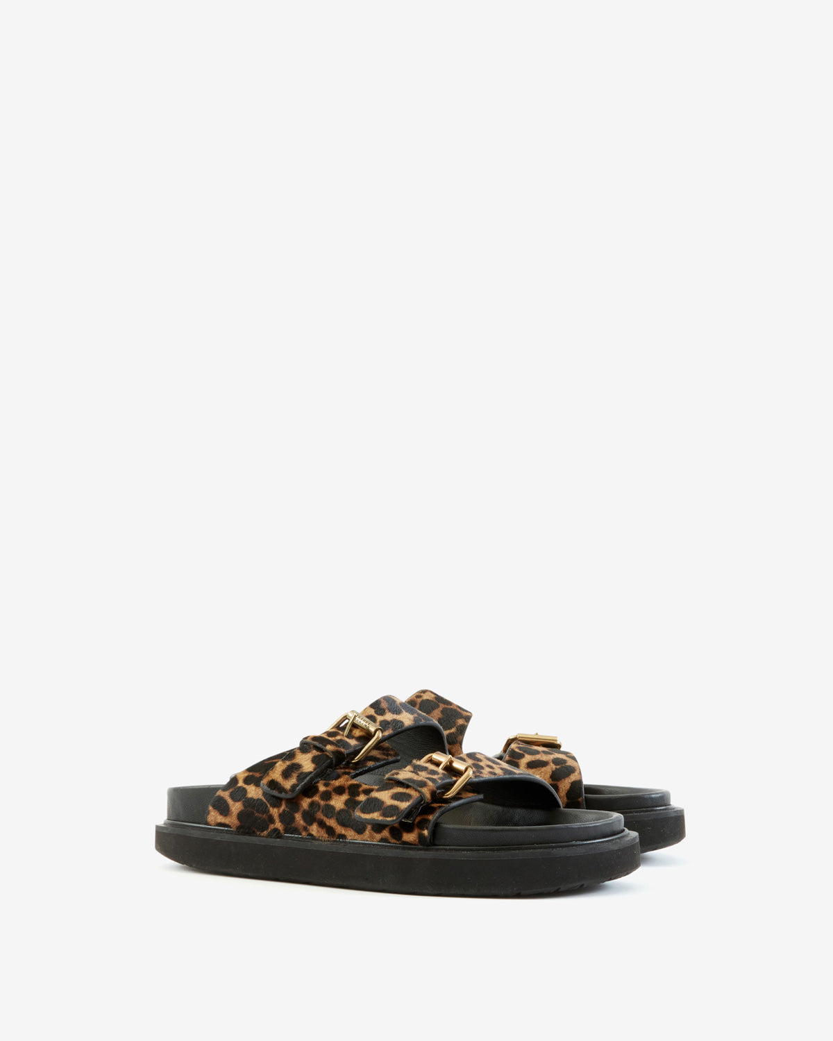 Sandalias planas de piel estampada lennya - Leopard - Woman - 3