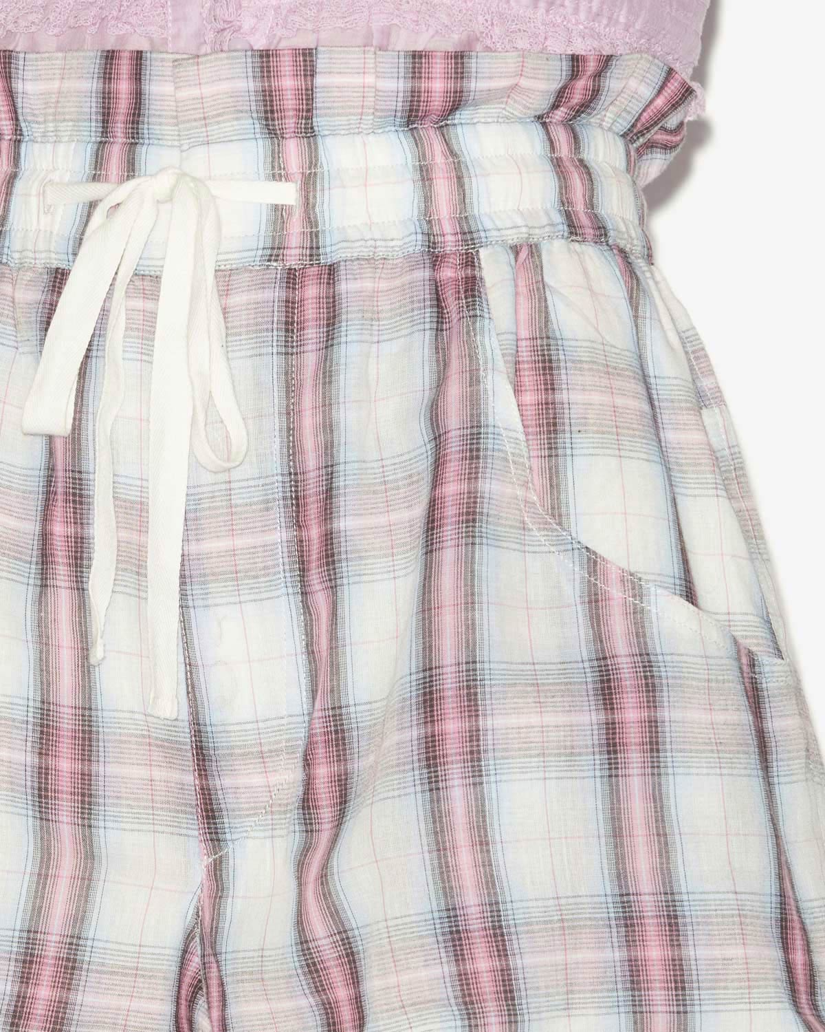 비아티아(beatia) 코튼 보일 체크 쇼츠 - Ecru-pink - Woman - 2