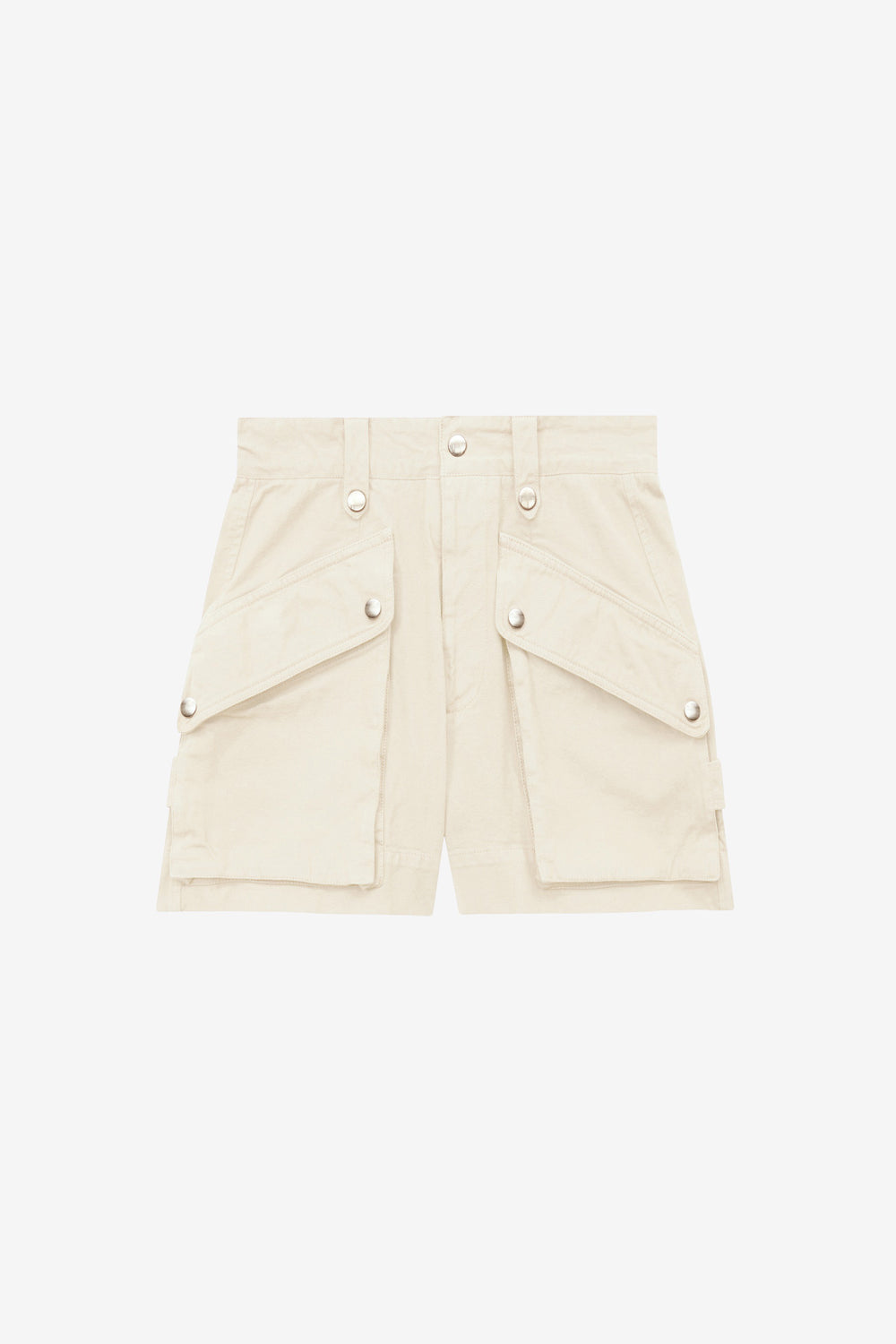 Short inspiration workwear en coton uni jemmy - Écru - Woman - 1