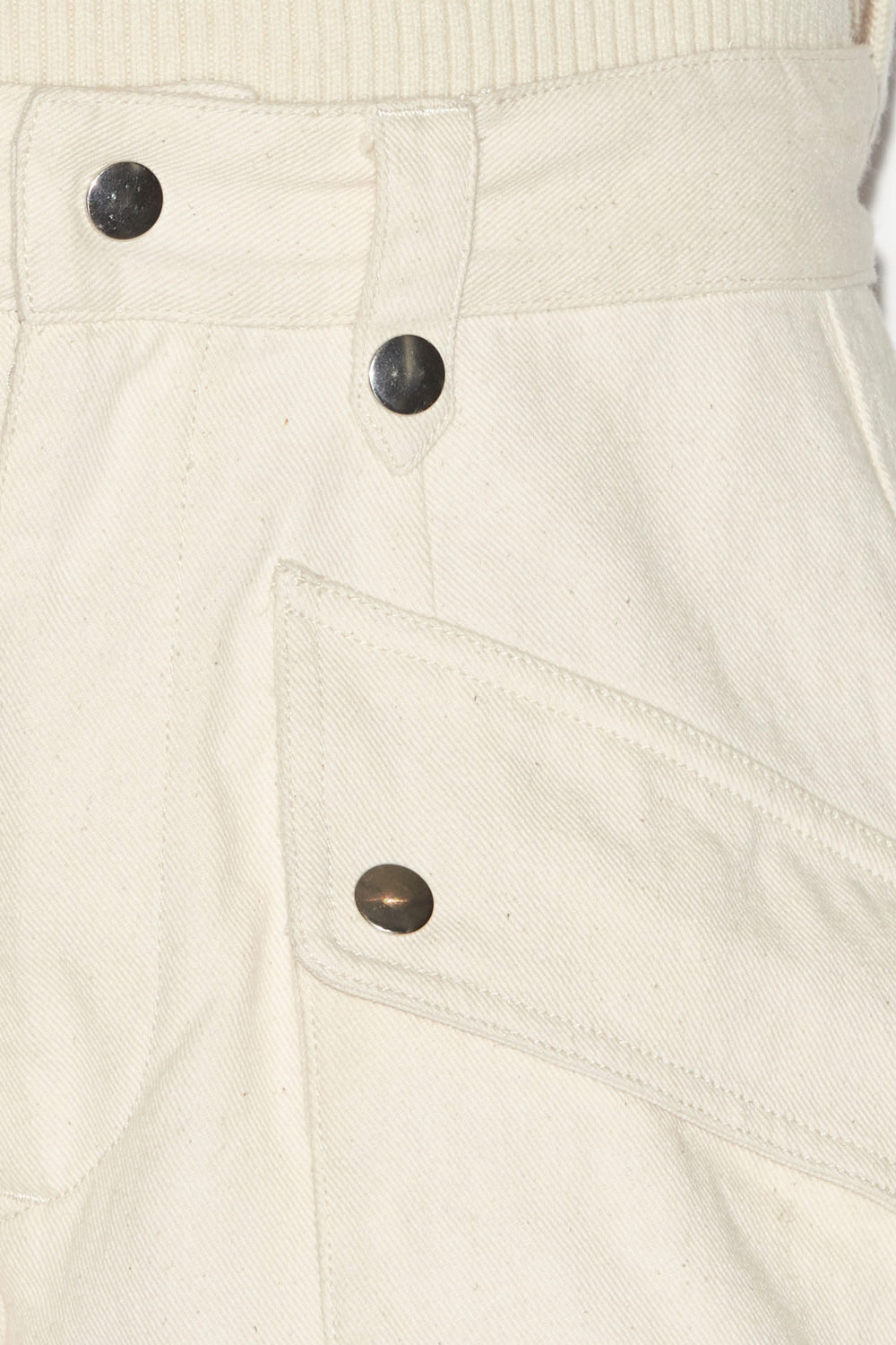 Short inspiration workwear en coton uni jemmy - Écru - Woman - 3