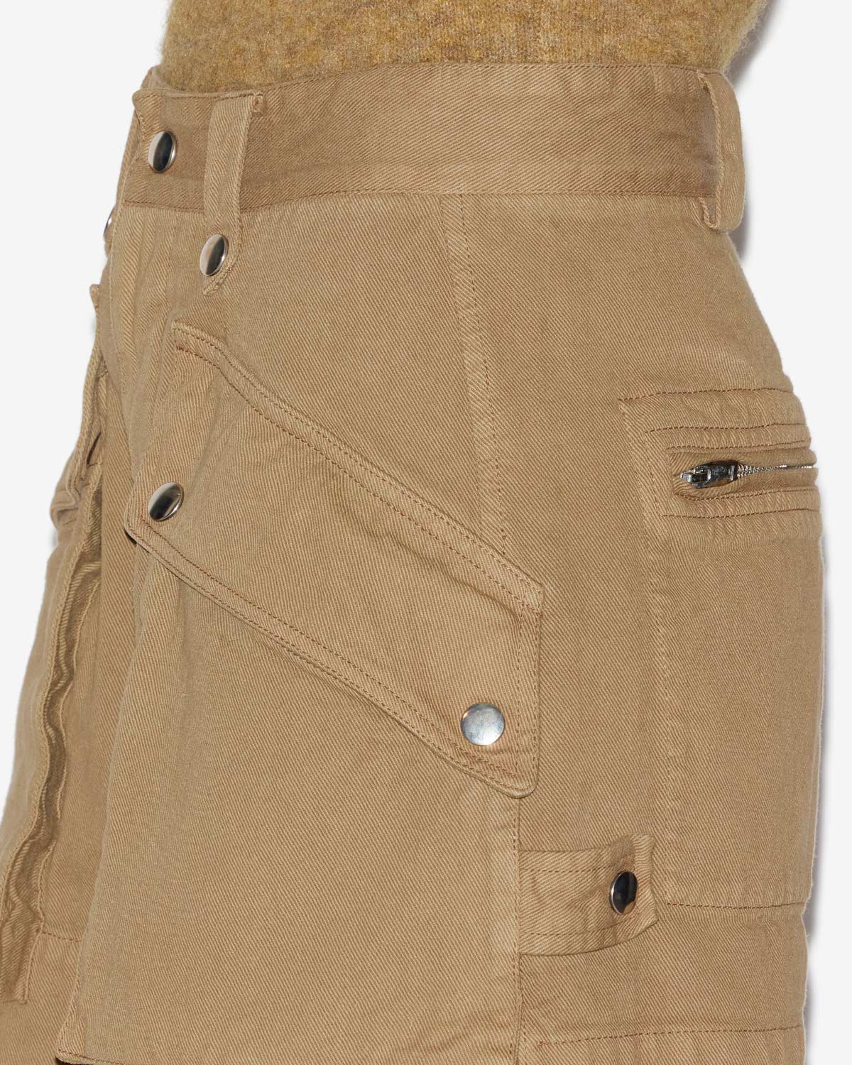 Jemmy workwear style shorts in plain-colored cotton - Khaki - Woman - 2