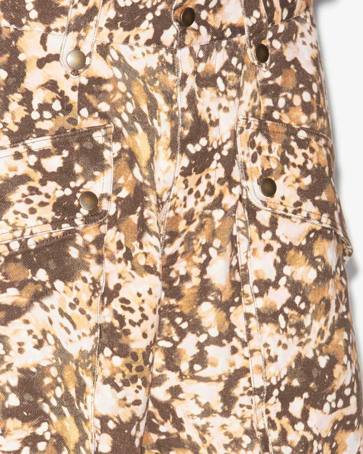 에리즈(erize) 데님 프린트 워크웨어 인스피레이션 롱 쇼츠 - 카키색 옷감 - Man - 2