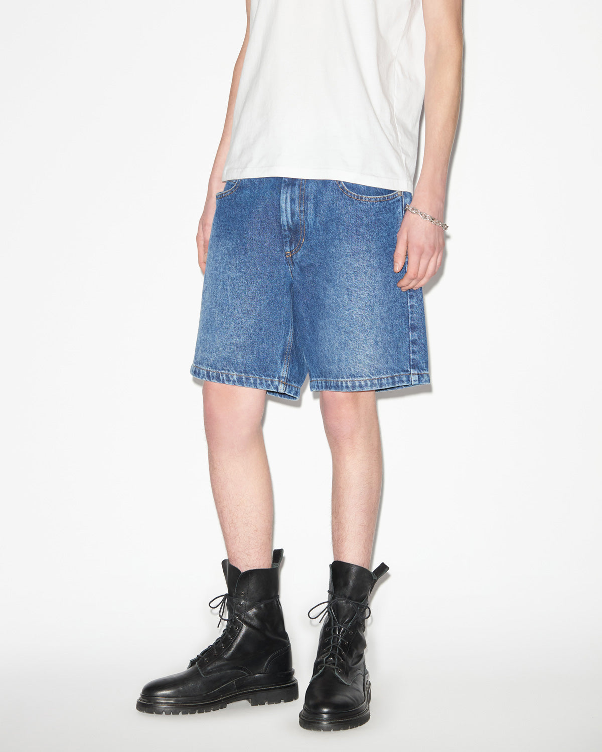 Short court en denim jerryli - Bleu - Man - 3