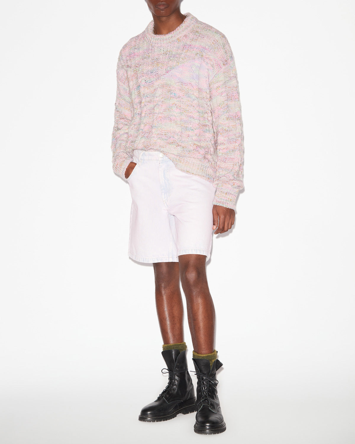 Short court en denim jerryli - Lilas - Man - 1