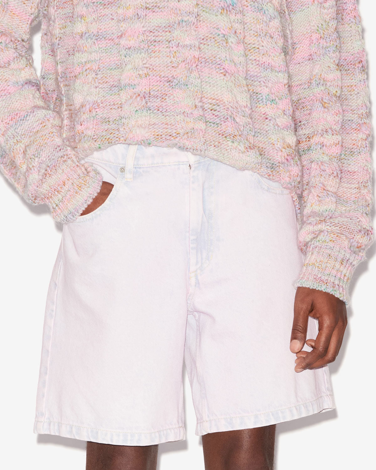 Short court en denim jerryli - Lilas - Man - 3