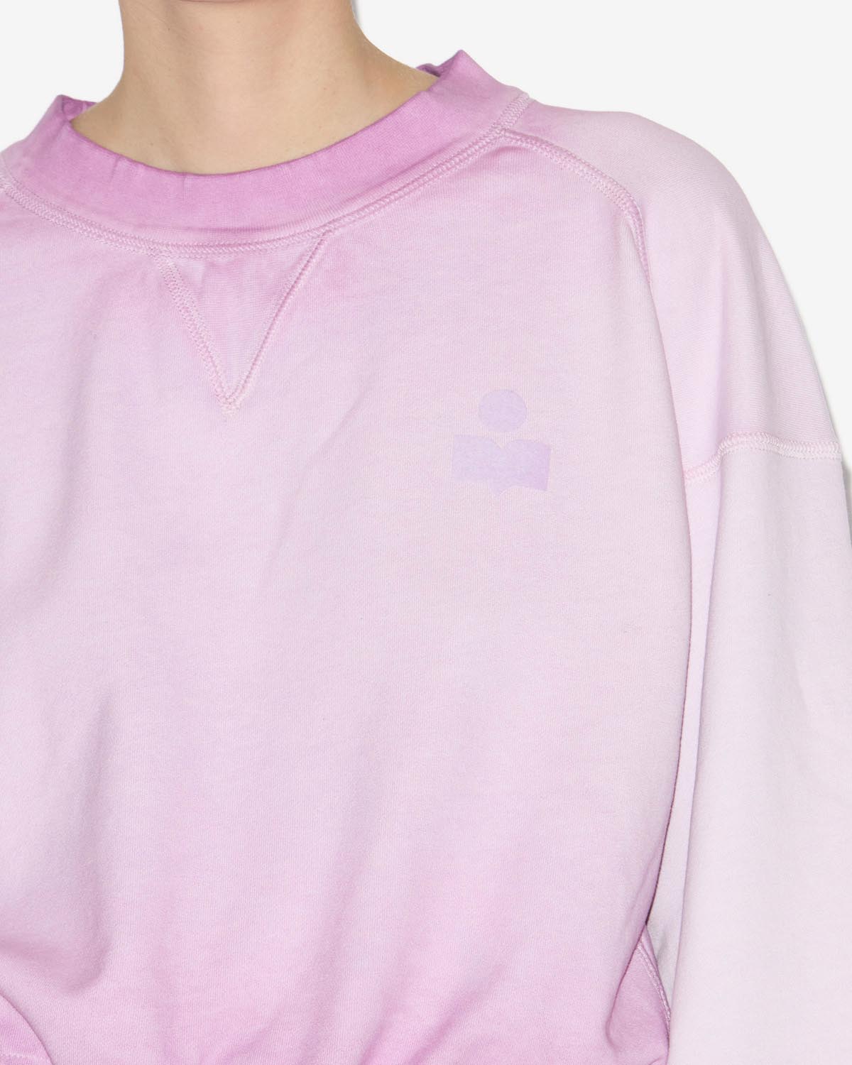 Sudadera margo corta de algodón con logotipo - Lilac - Woman - 2