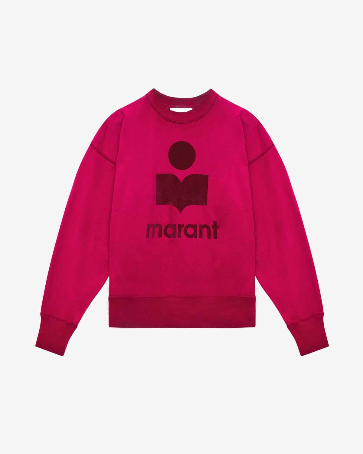 Mobyli washed cotton logo sweatshirt - Raspberry - Woman - 5