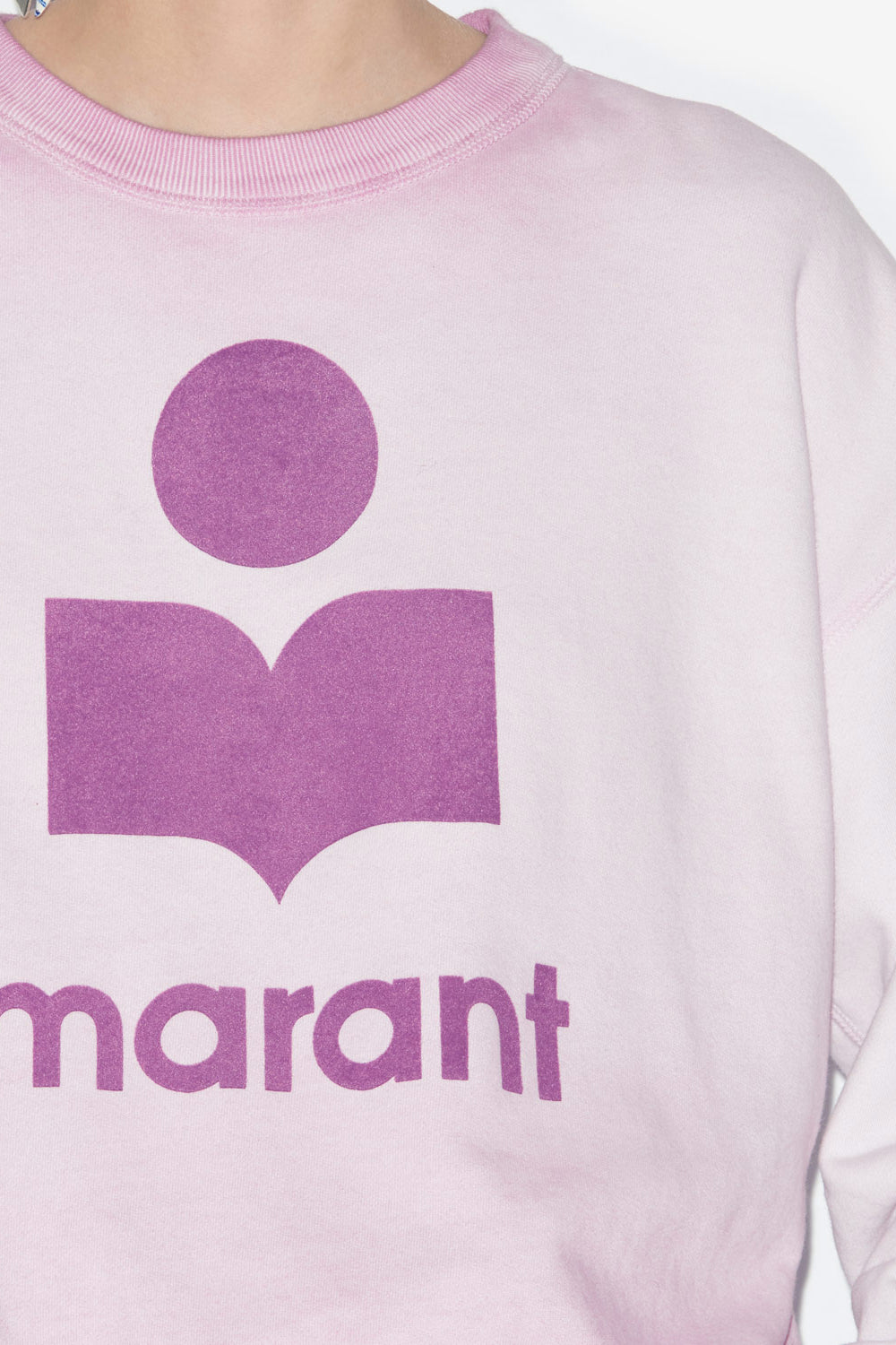 Sweatshirt mobily aus verwaschener baumwolle mit logo - Lilac - Woman - 3