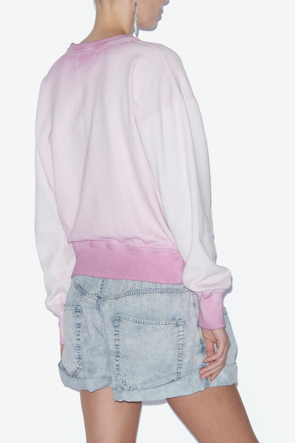 Sweatshirt mobily aus verwaschener baumwolle mit logo - Lilac - Woman - 5