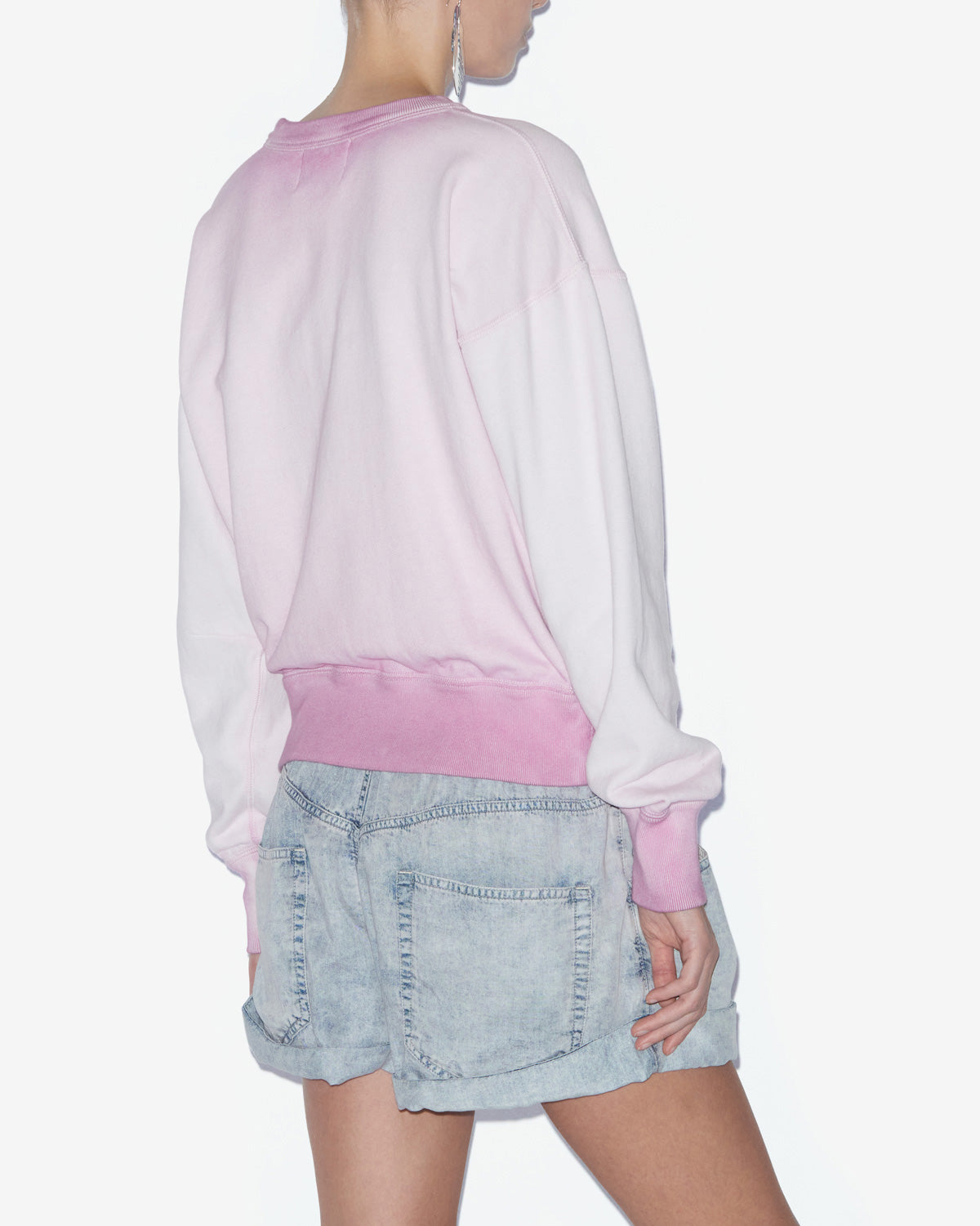Mobyli ロゴ ウォッシュ加工コットン スウェットシャツ - Lilac - Woman - 4