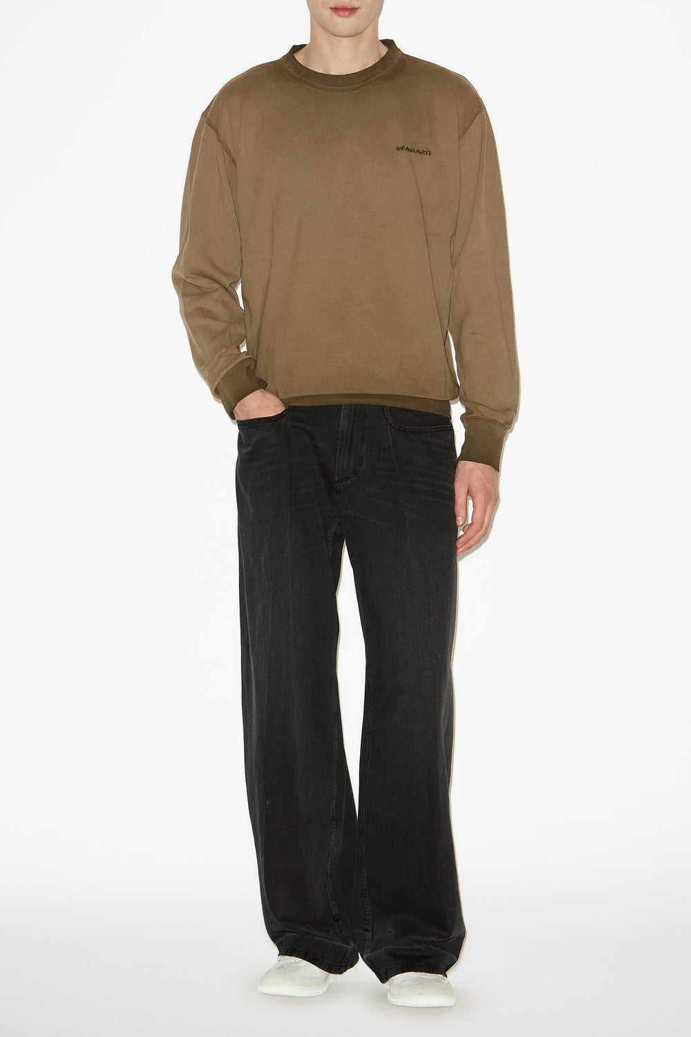 Sudadera de algodón desgastado mikolo - Caqui - Man - 2