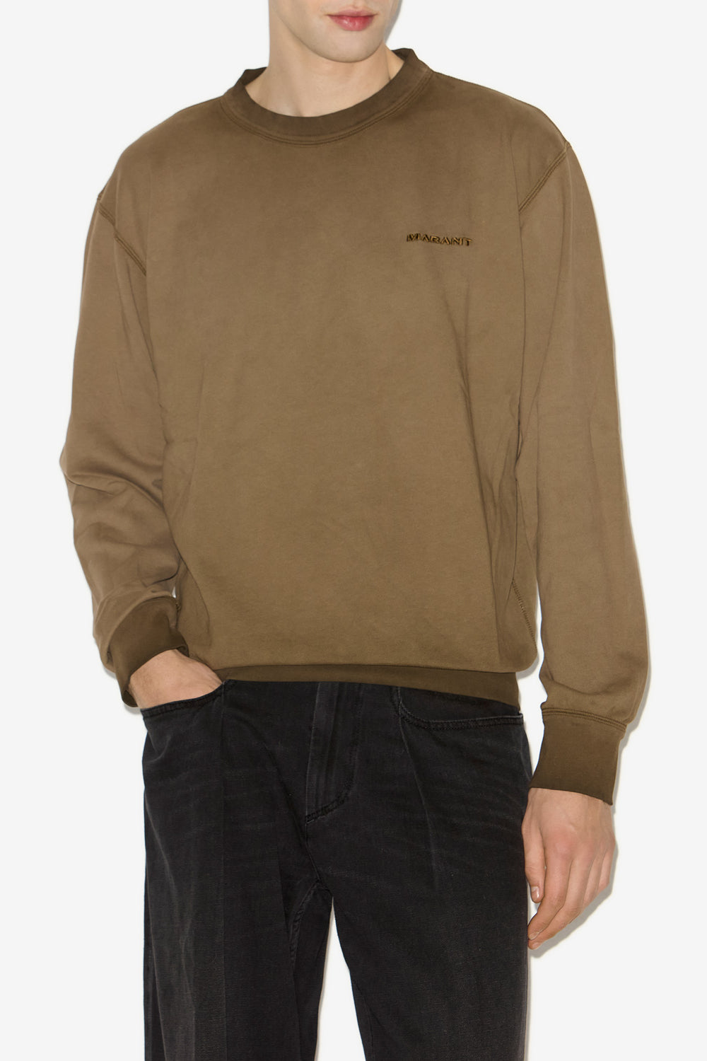 Sudadera de algodón desgastado mikolo - Caqui - Man - 4