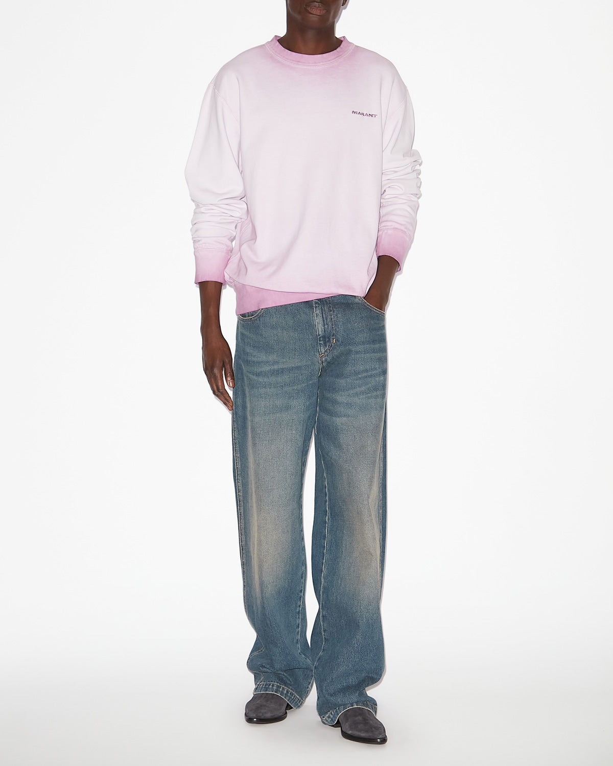 Mikolo washed cotton sweatshirt - Lilac - Man - 1