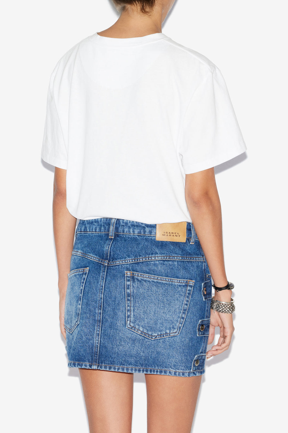 에드비쥬(edwige) 코튼 프린트 티셔츠 - 하얀색 - Woman - 5