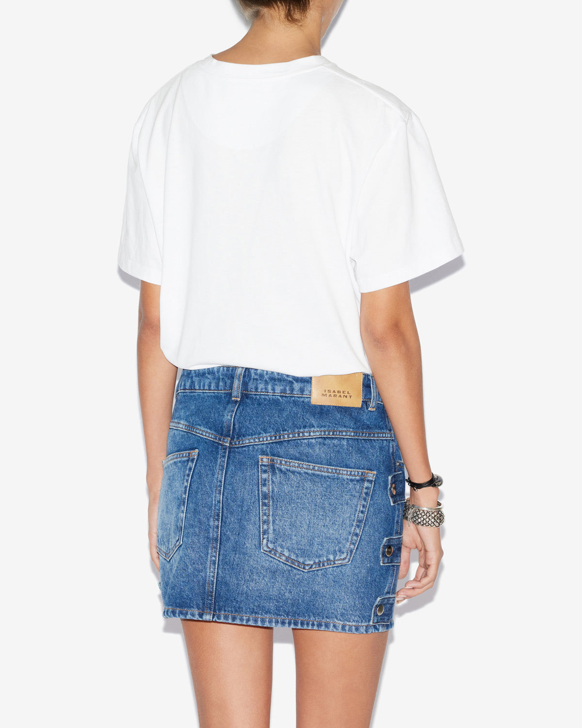 Camiseta estampada de algodón edwige - Blanco - Woman - 4