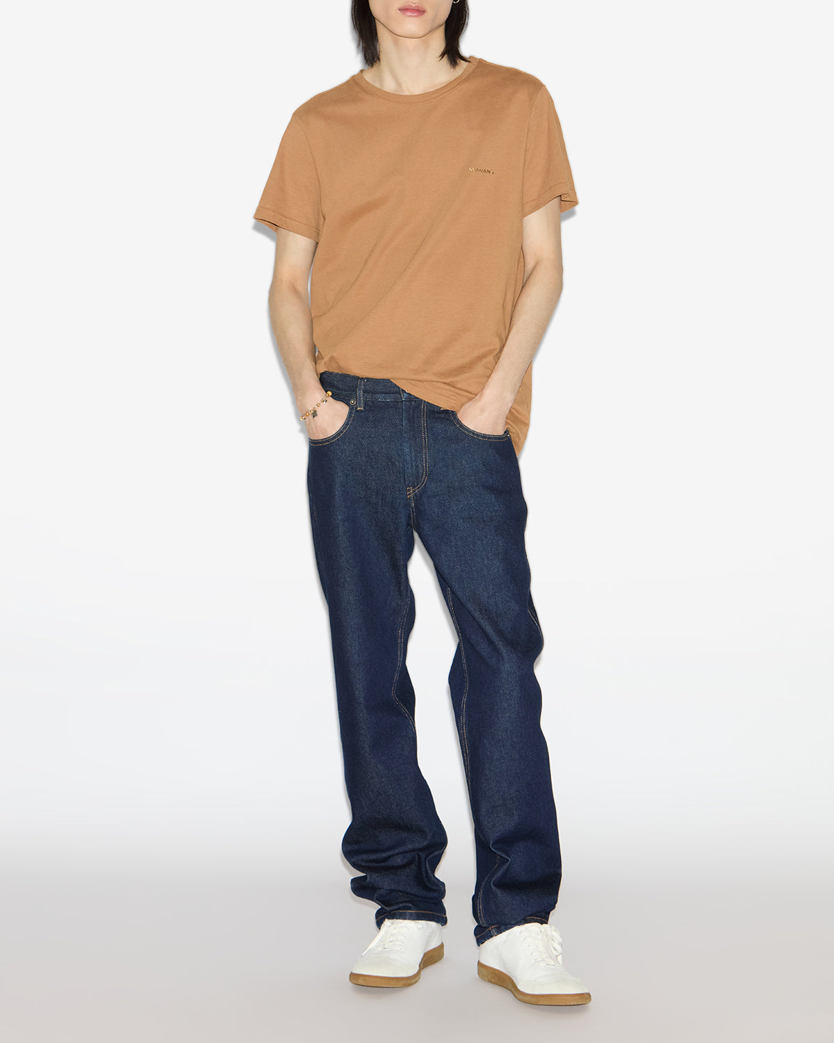 Zafferh short-sleeve plain-colored cotton t-shirt - Camel - Man - 1