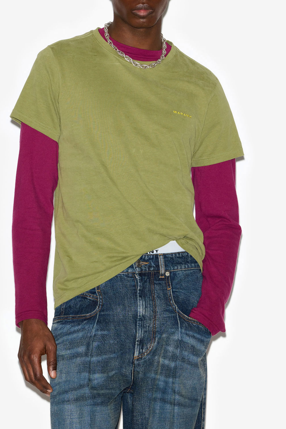 Camiseta de manga corta de algodón lisa zafferh - Caqui - Man - 4