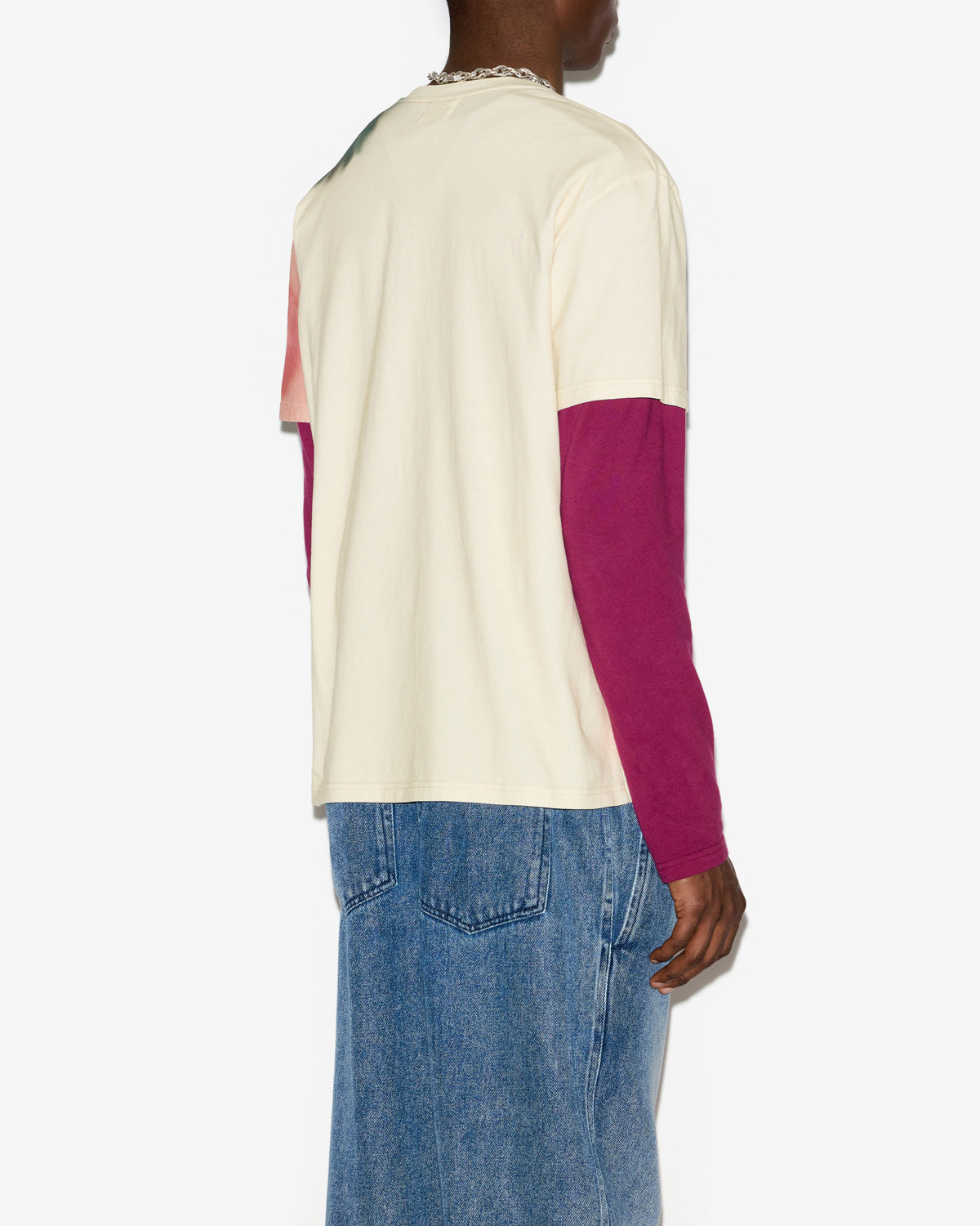 Camiseta de manga corta de algodón estampada honore - Crudo - Man - 4