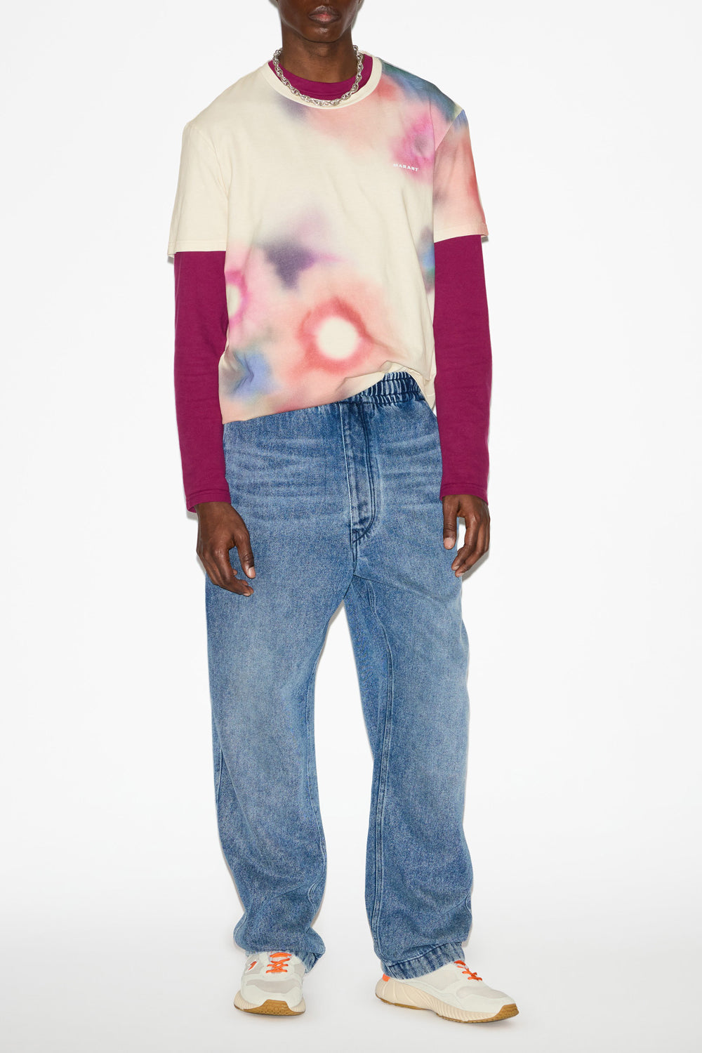 Camiseta de manga corta de algodón estampada honore - Crudo - Man - 2