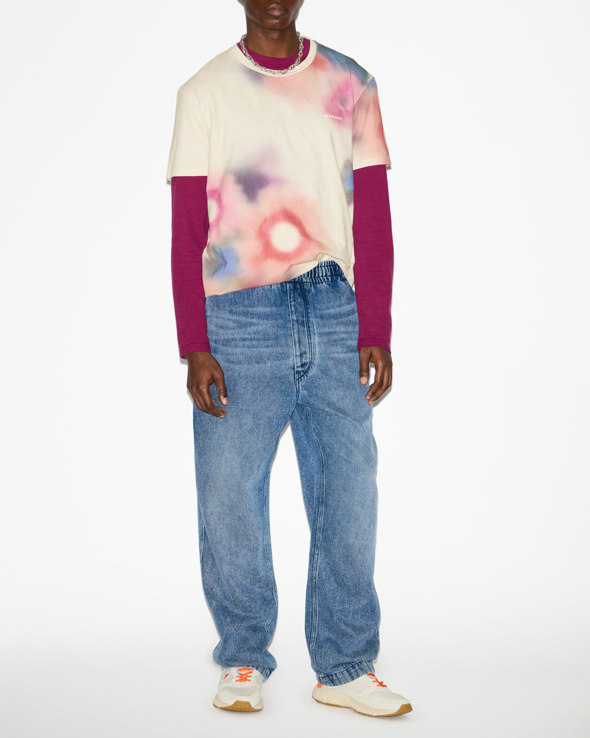 Camiseta de manga corta de algodón estampada honore - Crudo - Man - 1