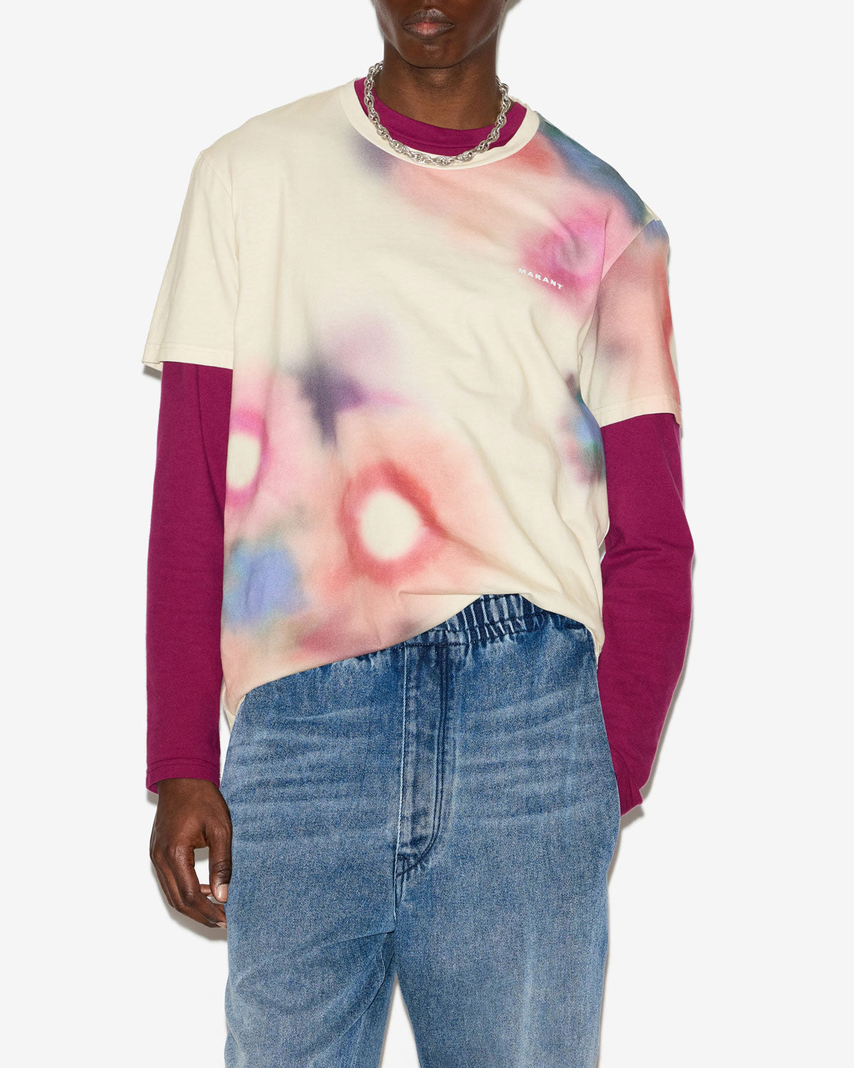 Camiseta de manga corta de algodón estampada honore - Crudo - Man - 3