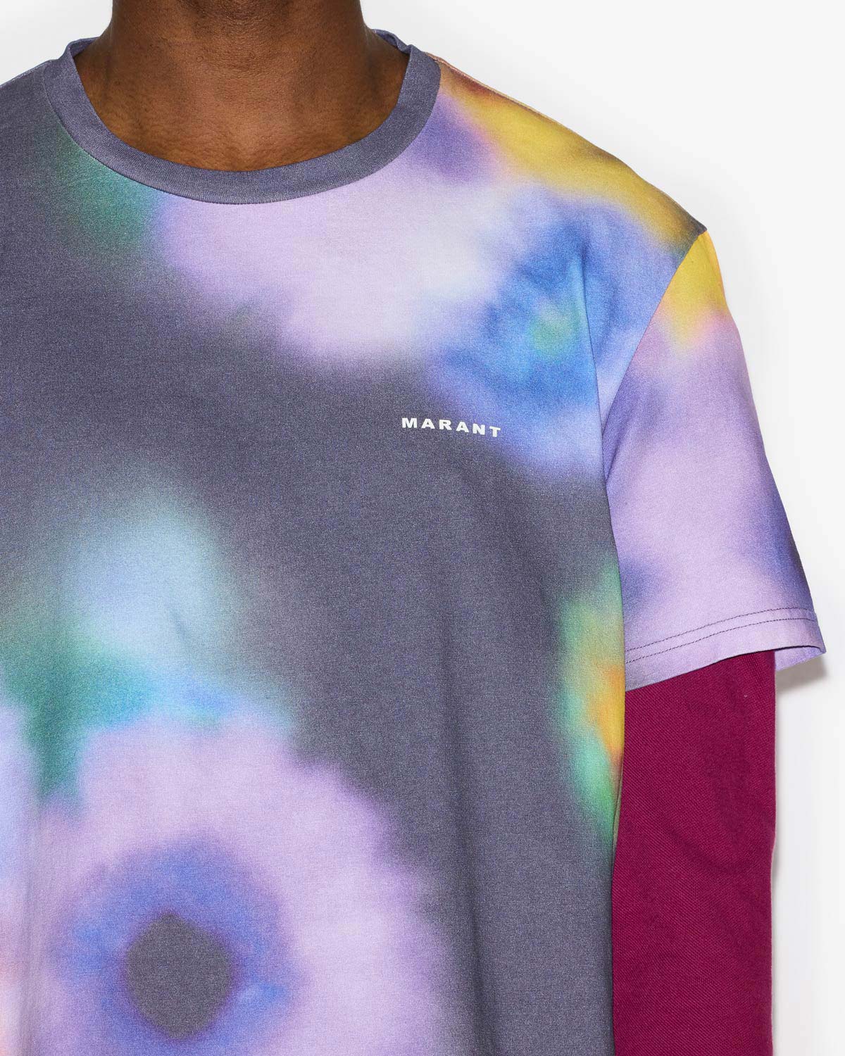 Honore short-sleeve printed cotton t-shirt - Faded night - Man - 2