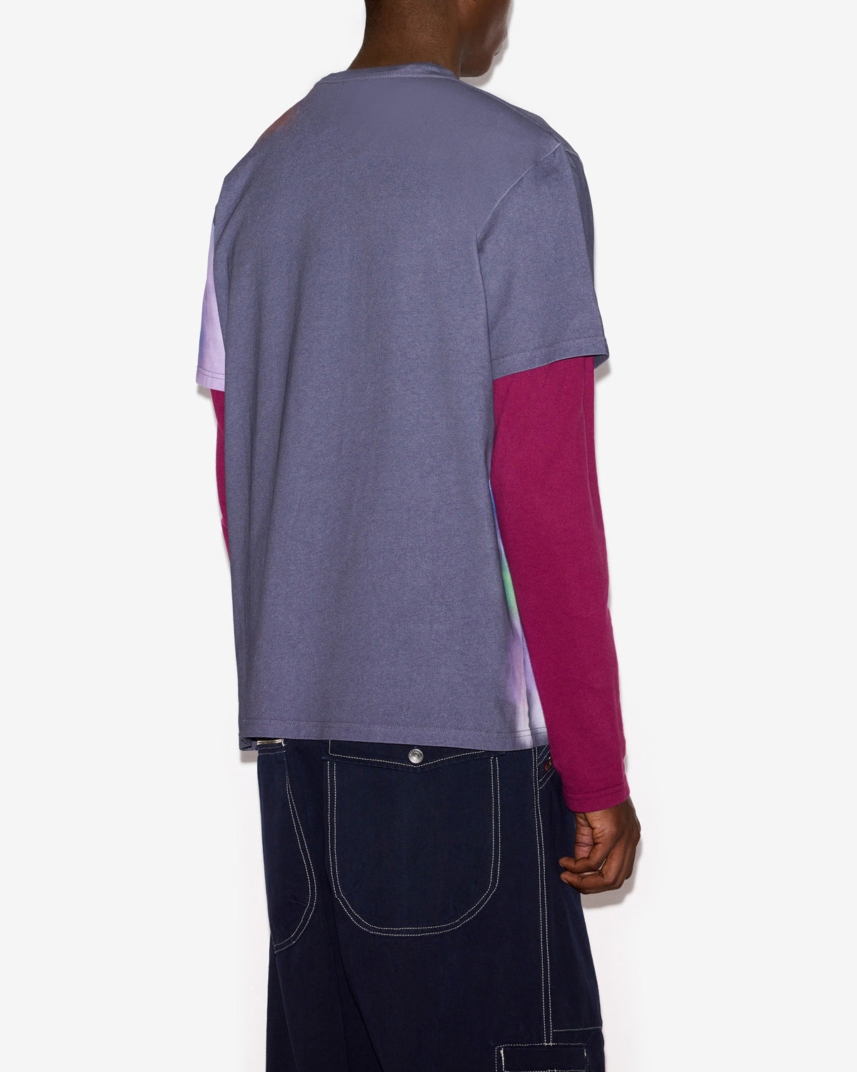 Honore short-sleeve printed cotton t-shirt - Faded night - Man - 4