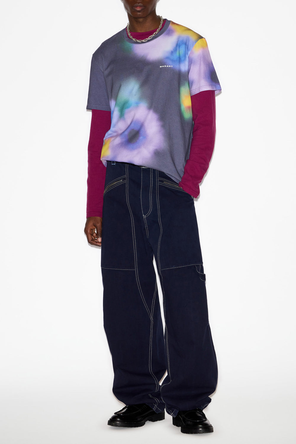 Camiseta de manga corta de algodón estampada honore - Faded night - Man - 2