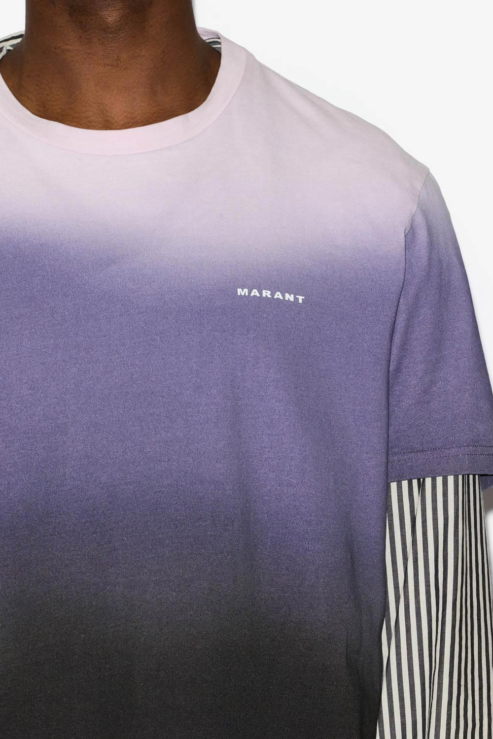 Camiseta de manga corta de algodón estampada honore - Púrpura - Man - 3