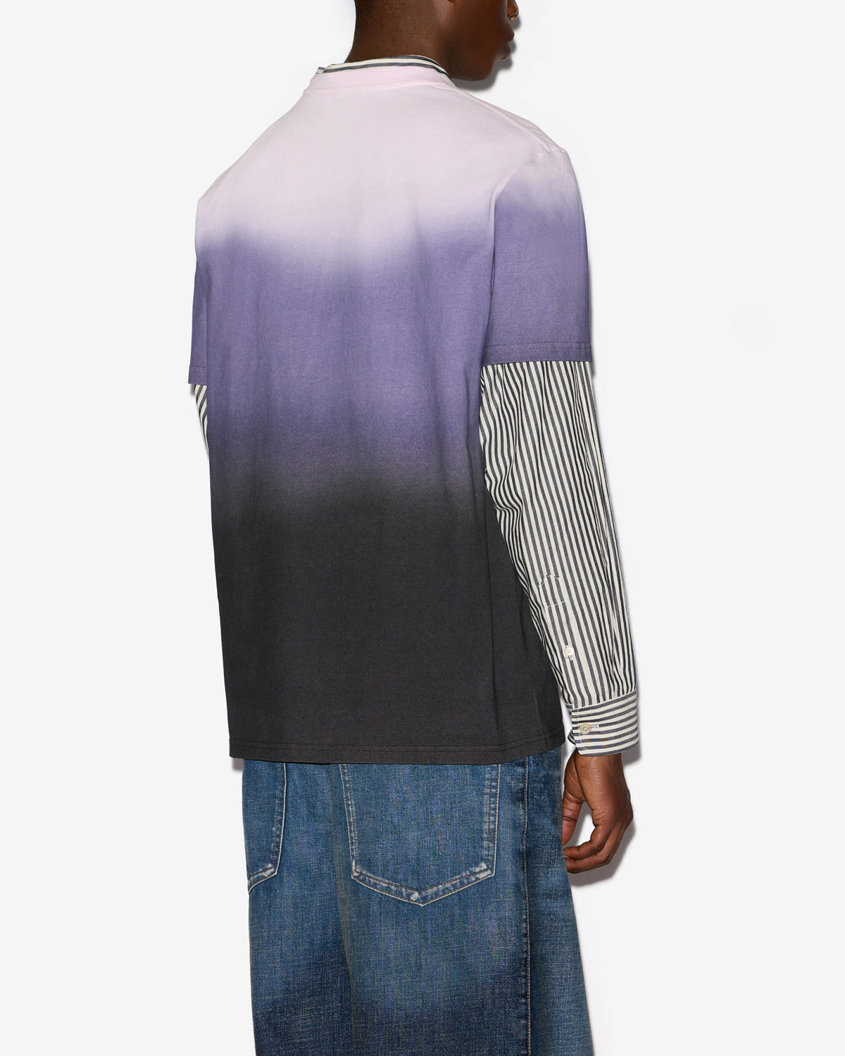 Honore short-sleeve printed cotton t-shirt - Purple - Man - 4