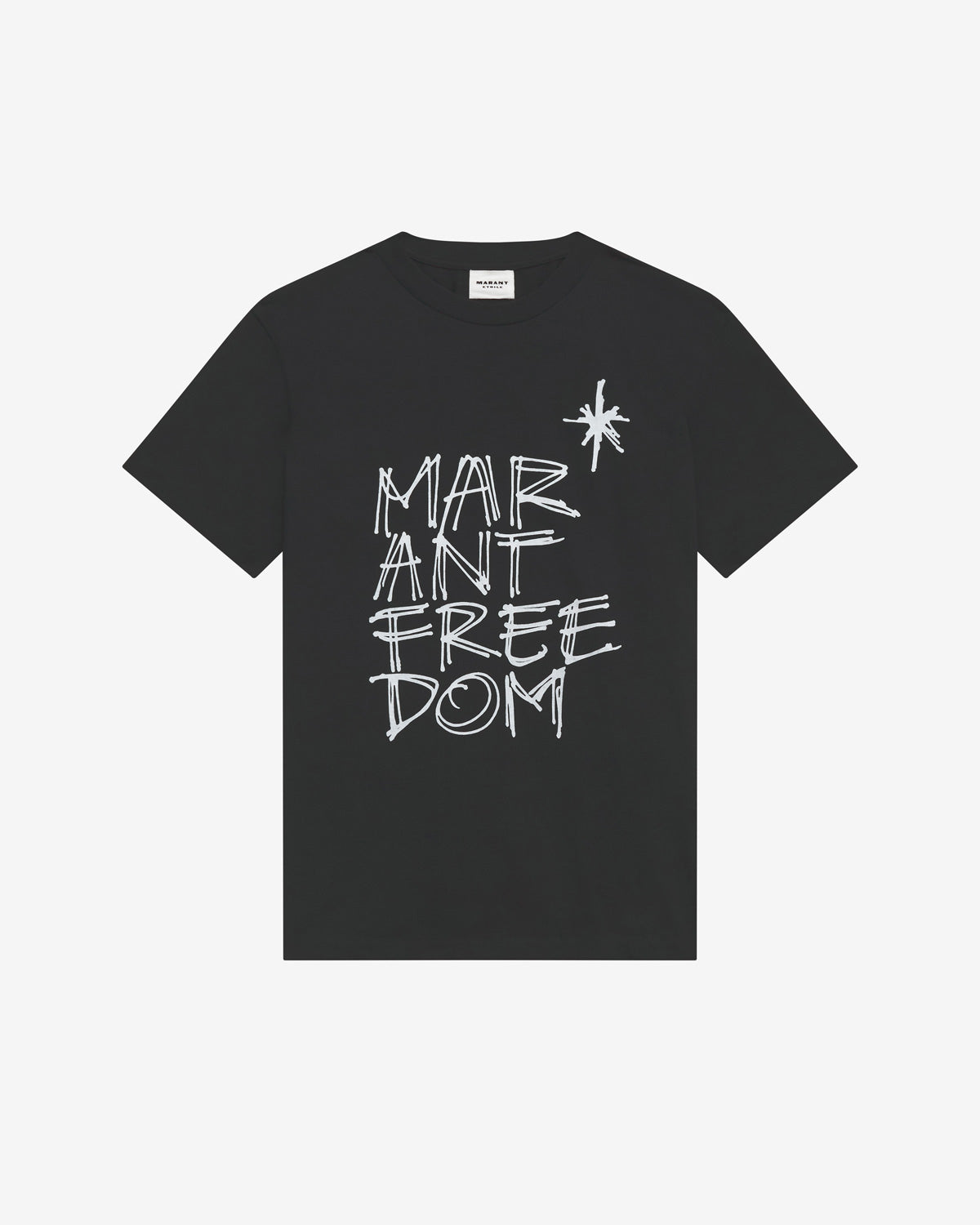 조엘린(zoeline) 코튼 프린트 티셔츠 - 검은색 - Woman - 5