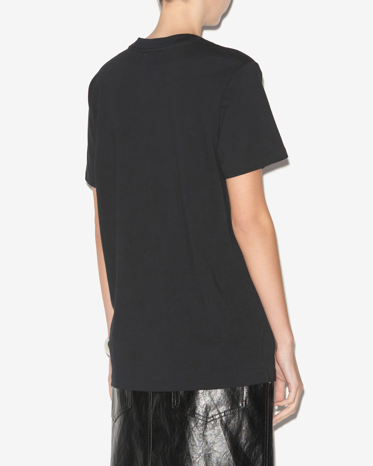 조엘린(zoeline) 코튼 프린트 티셔츠 - 검은색 - Woman - 4