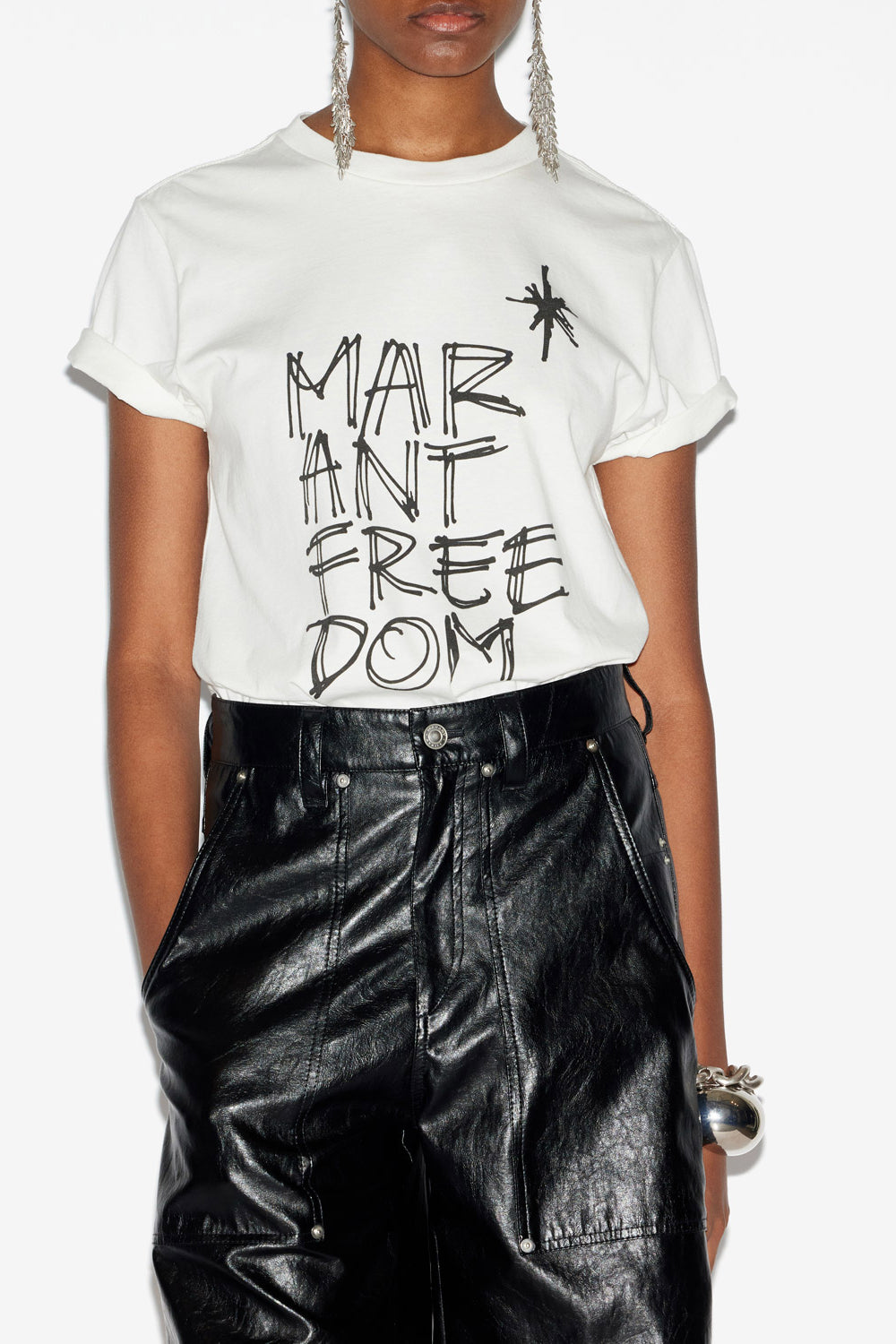 T-shirt imprimé en coton zoeline - Blanc - Woman - 4