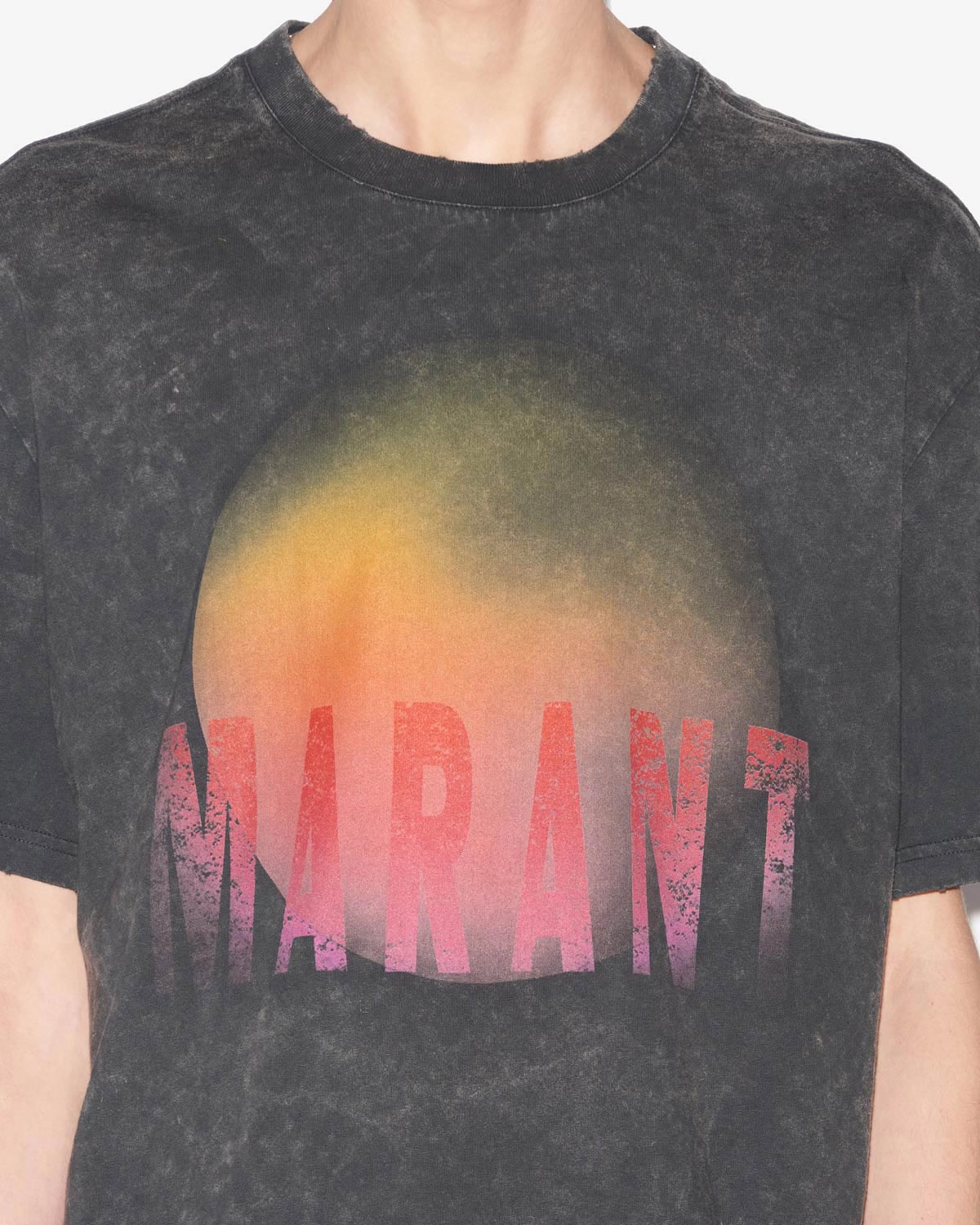 Hugo washed cotton logo t-shirt - Black - Man - 2