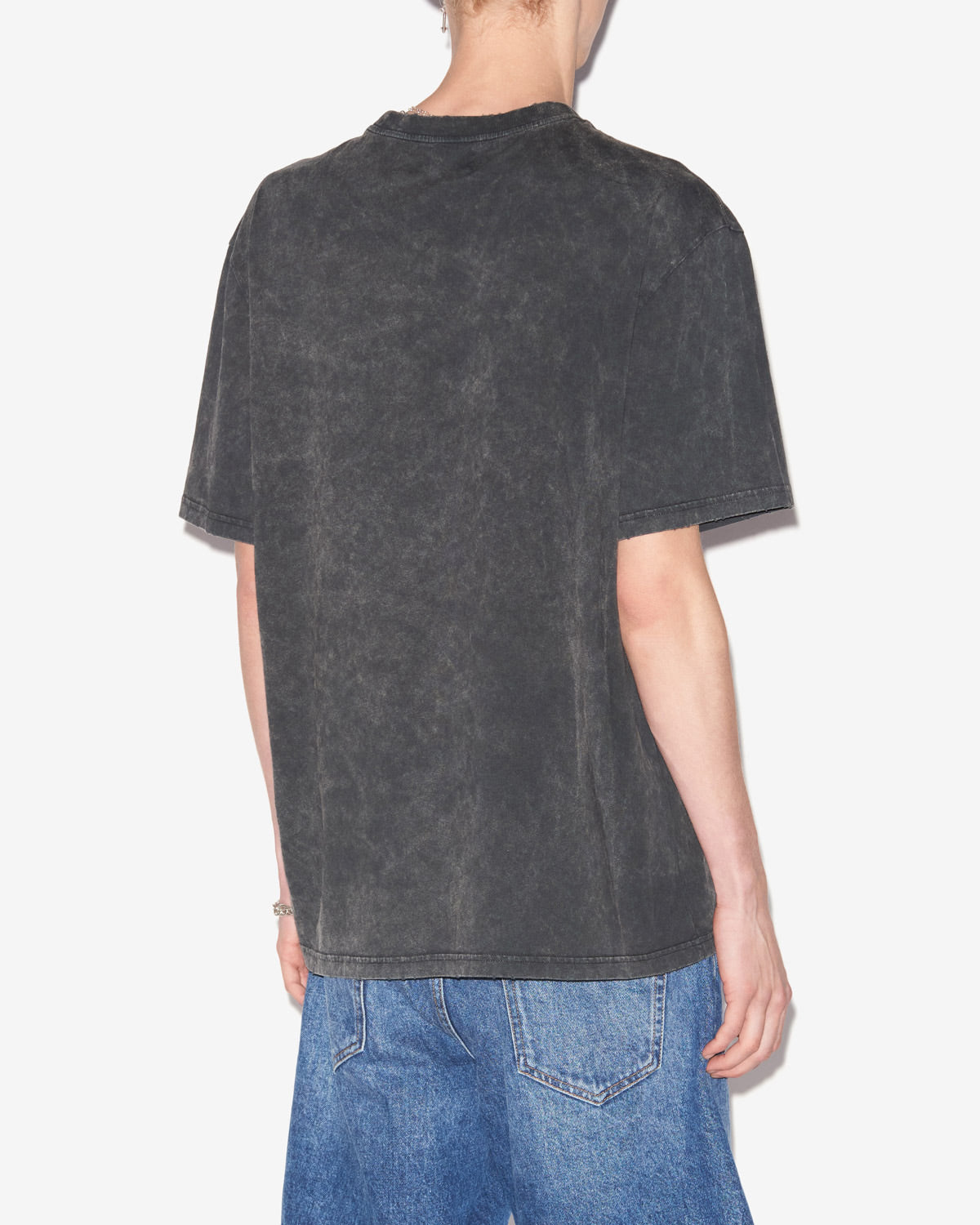 Hugo washed cotton logo t-shirt - Black - Man - 4