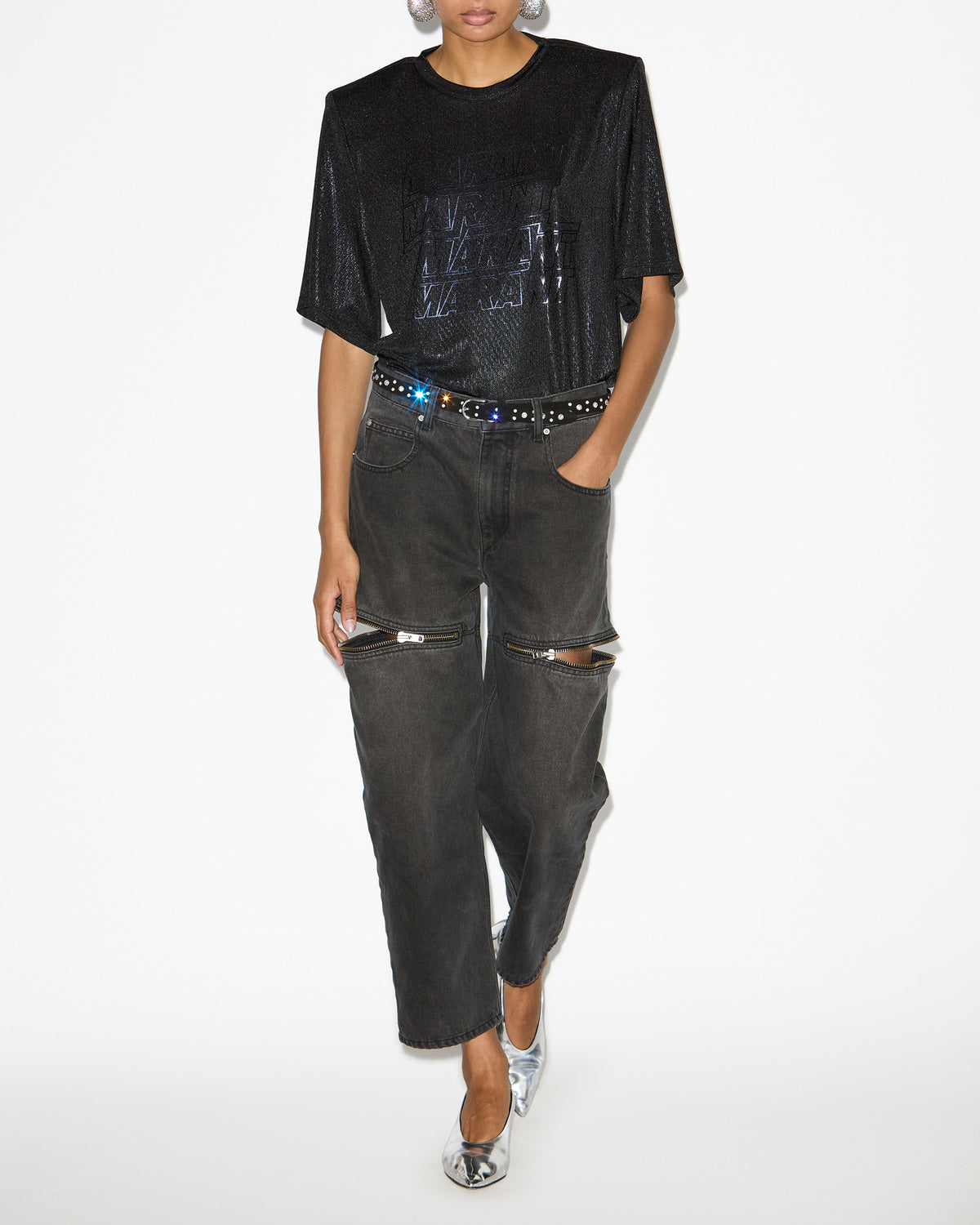 Freya ロゴ入り クロップド ジャージ tシャツ - 黒 - Woman - 1