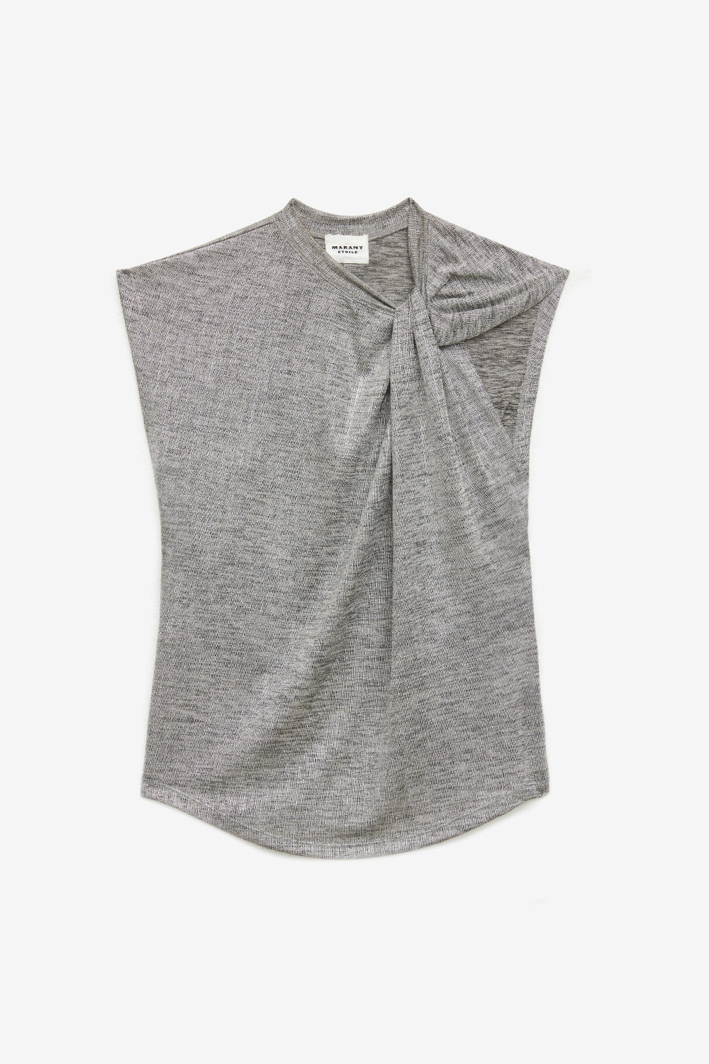 Camiseta de punto jersey metalizado asimétrica naylor - Gray-silver - Woman - 1