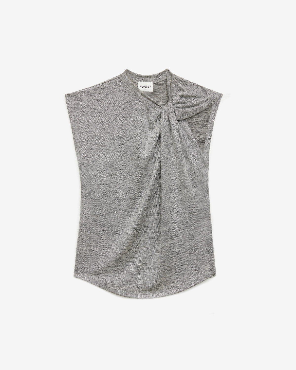 T-shirt naylor asimmetrica in jersey metallizzato - Gray-silver - Woman - 1