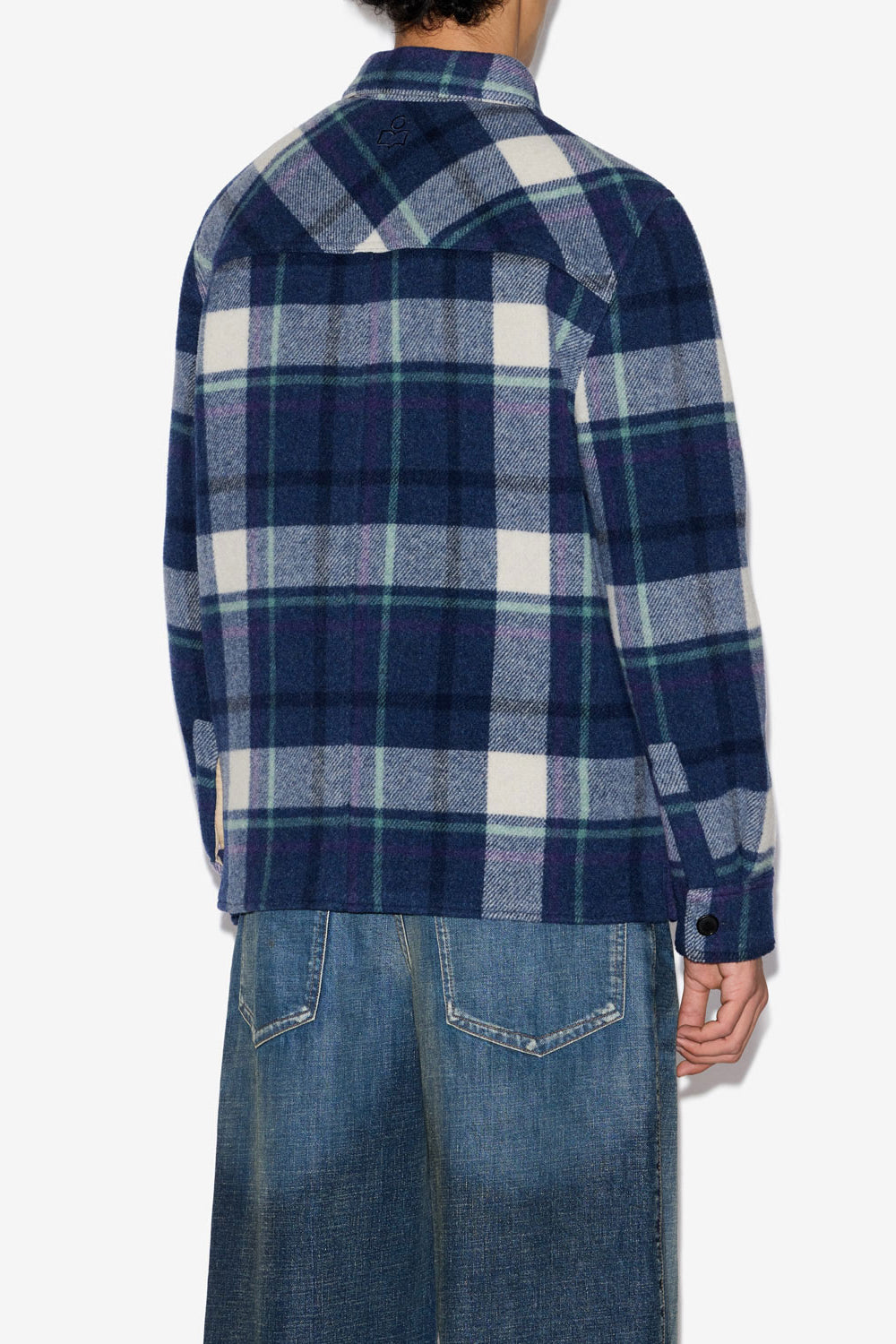 Chaqueta de mezcla de lana a cuadros kervon - Faded night - Man - 5