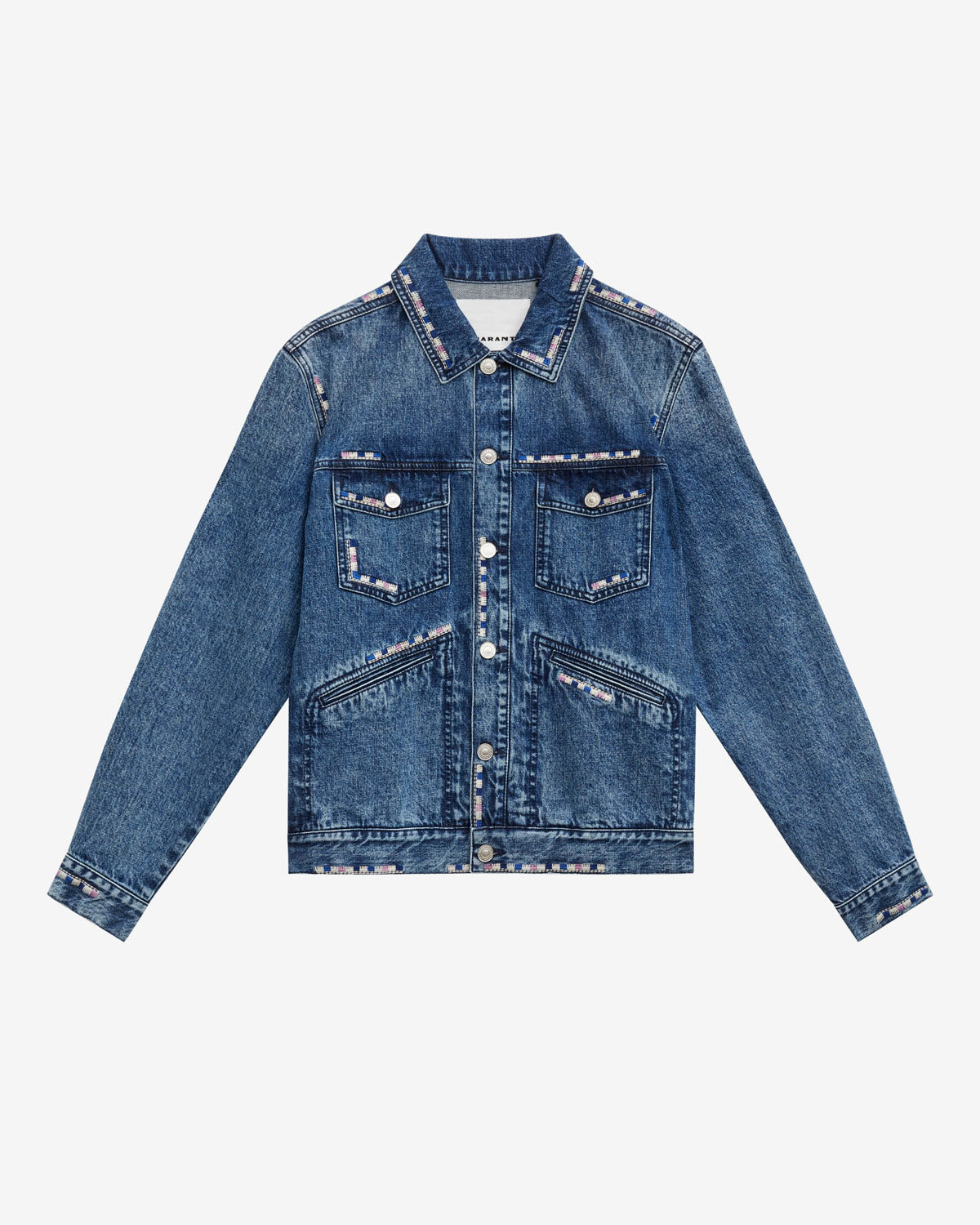Veste en denim à broderies jango - Bleu - Man - 5