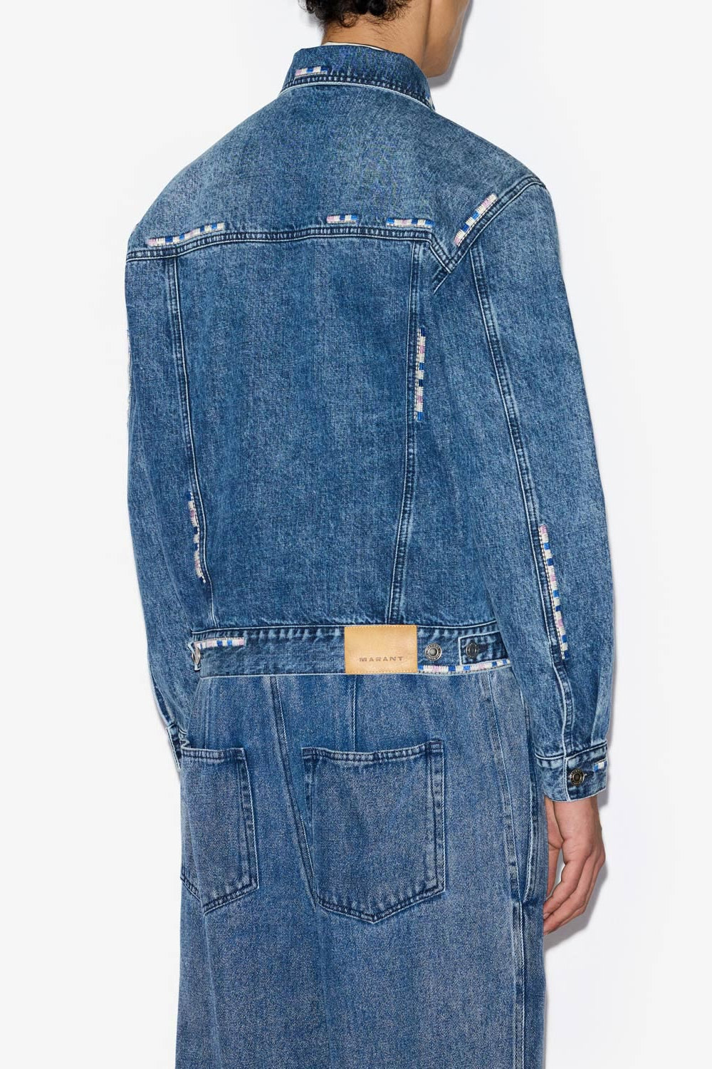 Veste en denim à broderies jango - Bleu - Man - 5