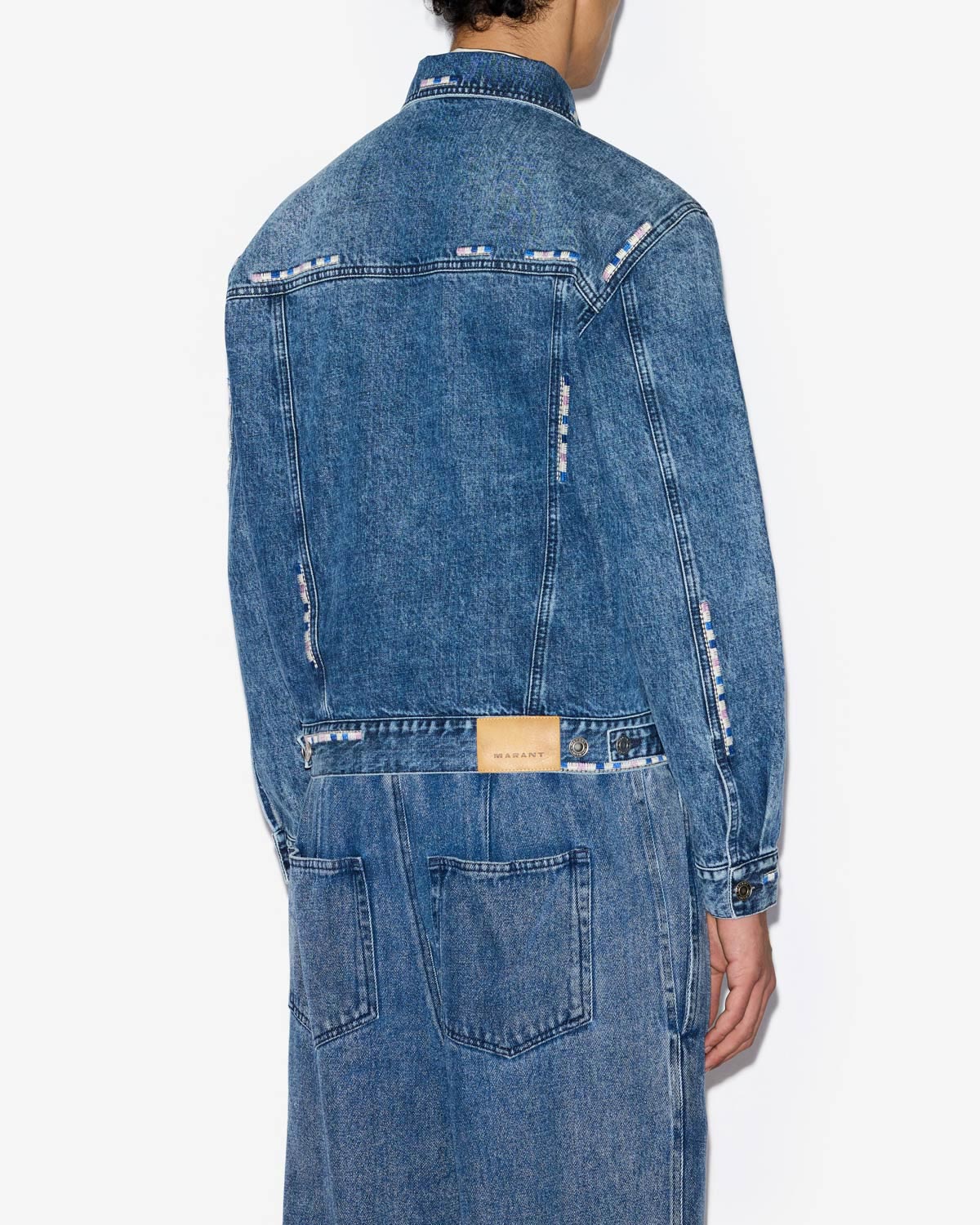 Veste en denim à broderies jango - Bleu - Man - 4