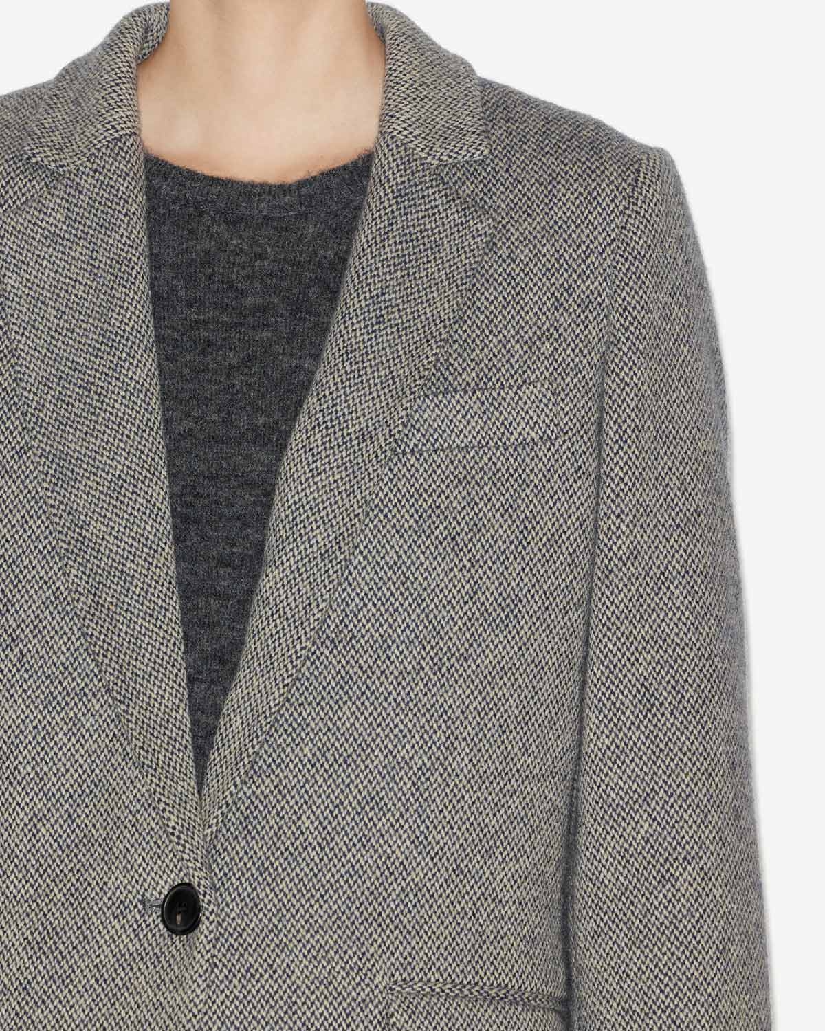 Giacca sartoriale charlyne in misto lana - Black and ecru - Woman - 2