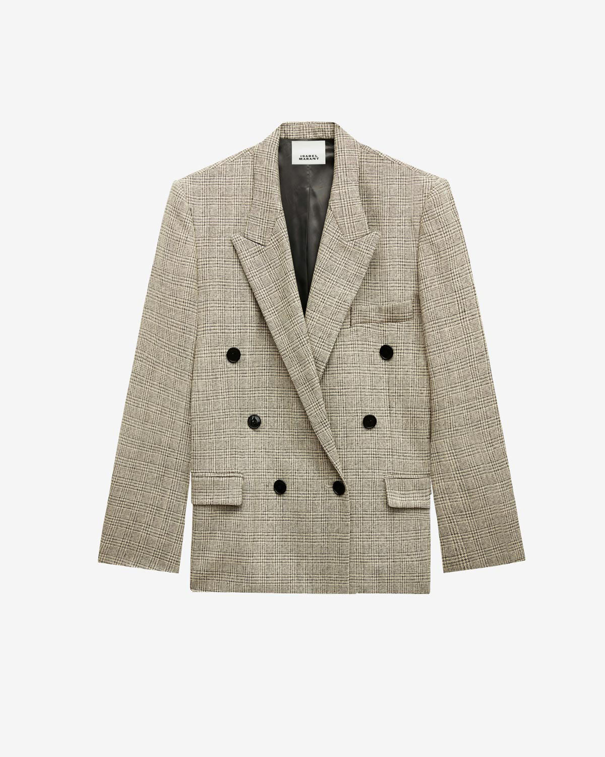 Klero プリンス オブ ウェールズ ウール スーツ ジャケット - Ecru and black - Woman - 5