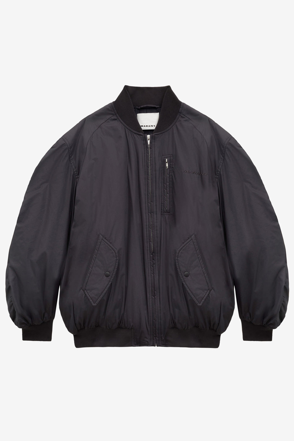 Cazadora bomber de mezcla de algodón lisa bakya - Negro lavado - Man - 1