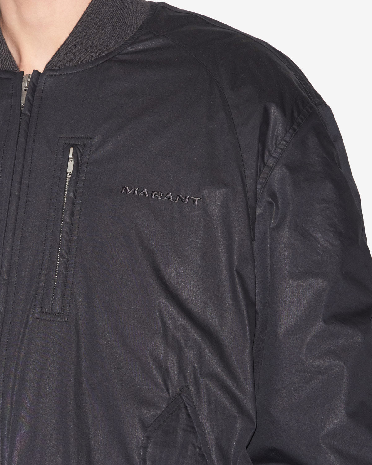 Bakya plain-colored cotton blend bomber jacket - Black - Man - 2