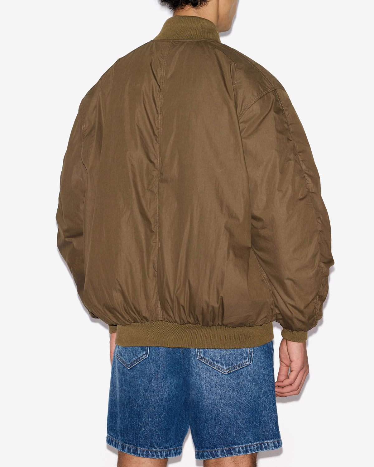 Bakya plain-colored cotton blend bomber jacket - Khaki - Man - 4