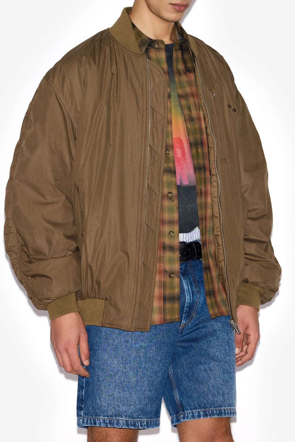 Cazadora bomber de mezcla de algodón lisa bakya - Caqui - Man - 4