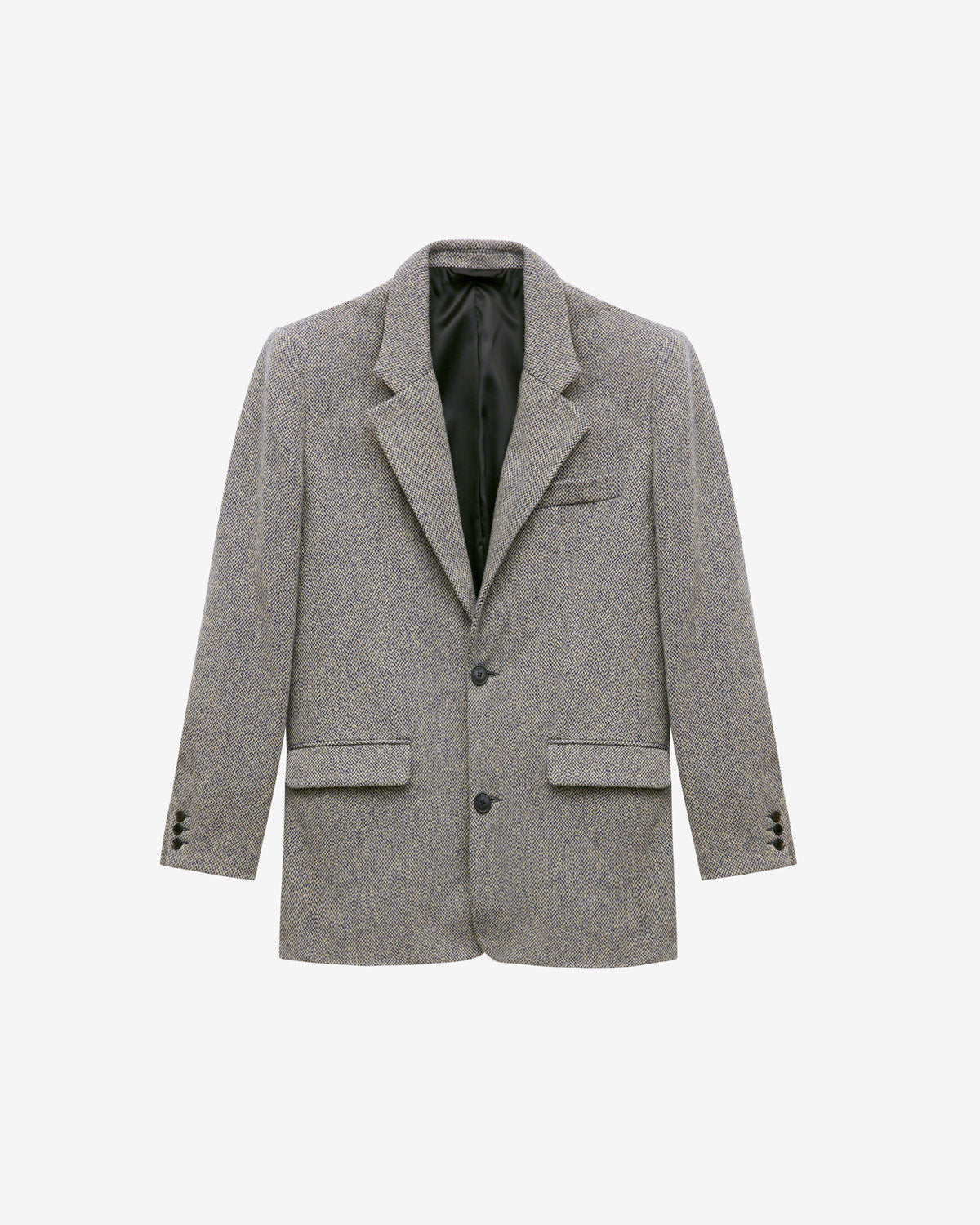 Giacca sartoriale fahar in lana bicolore - Black and ecru - Man - 5